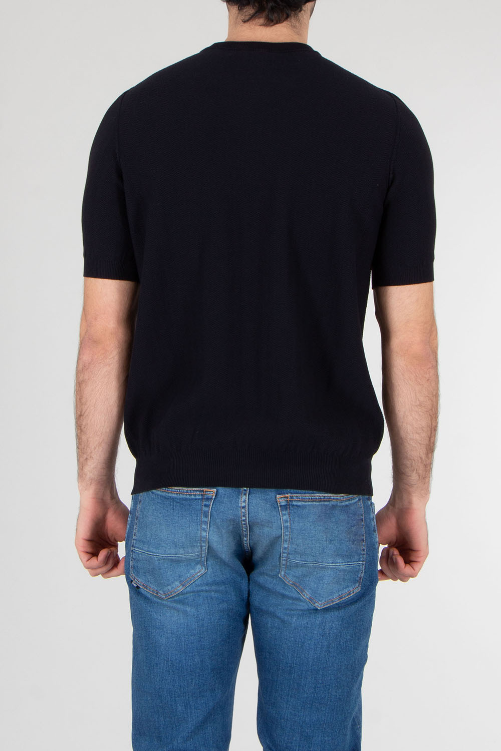 AROVESCIO Regular Fit Cotton Knit T-Shirt