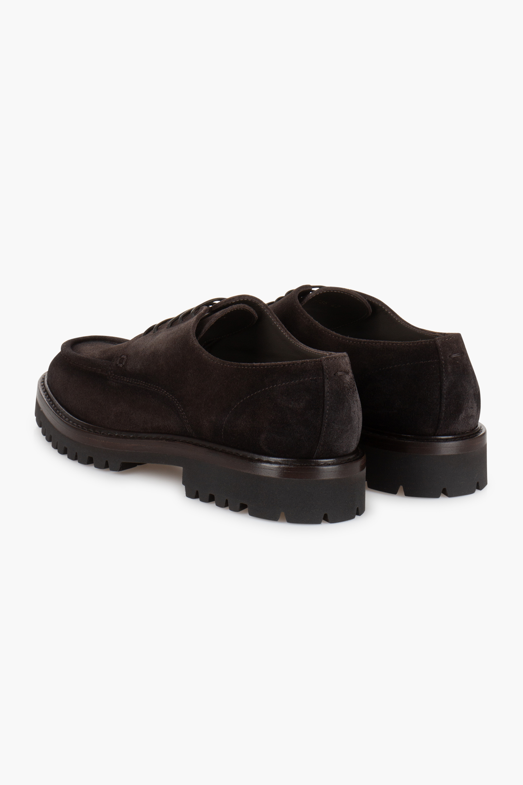 FABIANO RICCI Grained Leather Derby Shoes Wildleder, Kleidung, Schuhwerk, Schuh