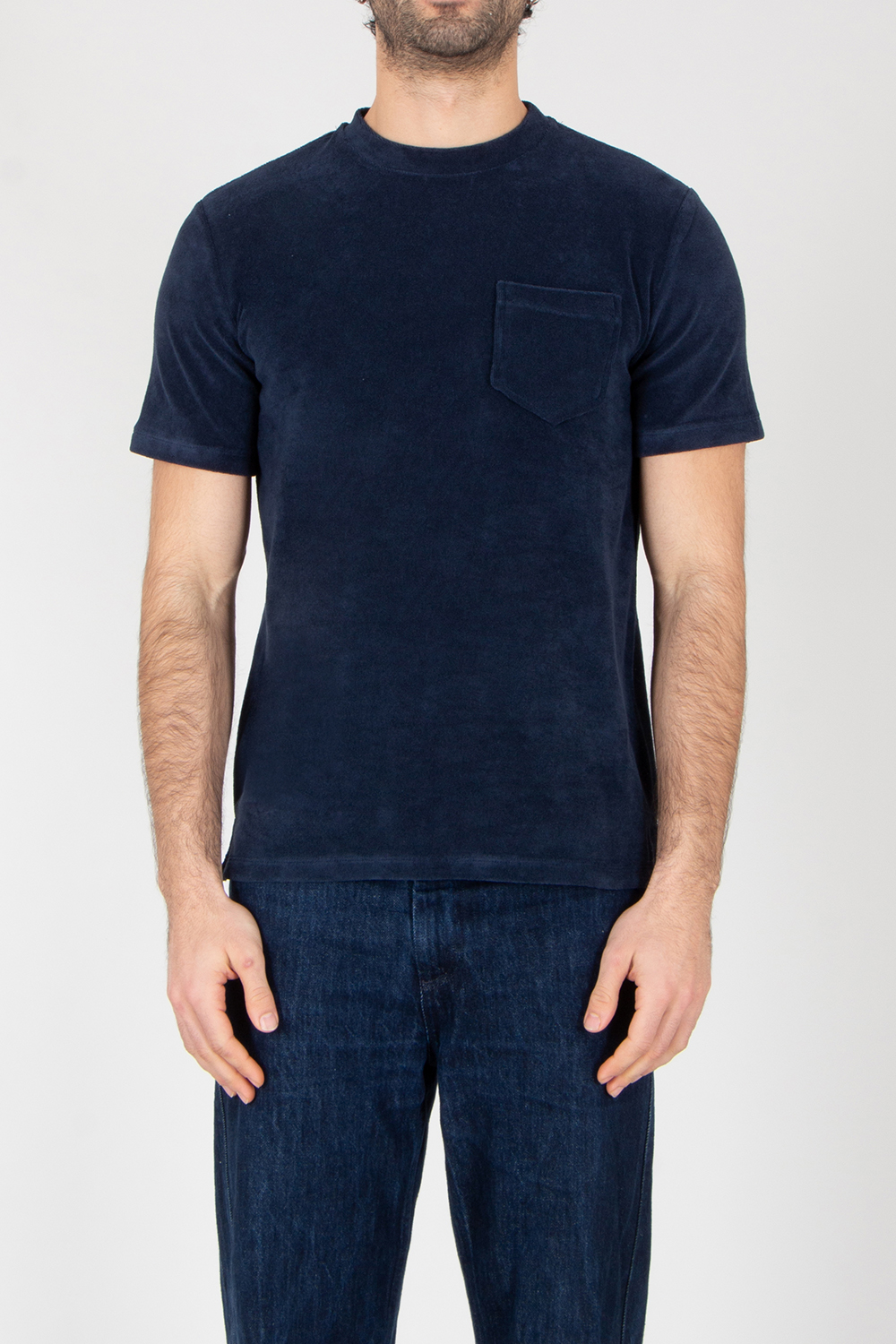 AURÉLIEN Slim Fit Cotton Blend Terry T-Shirt