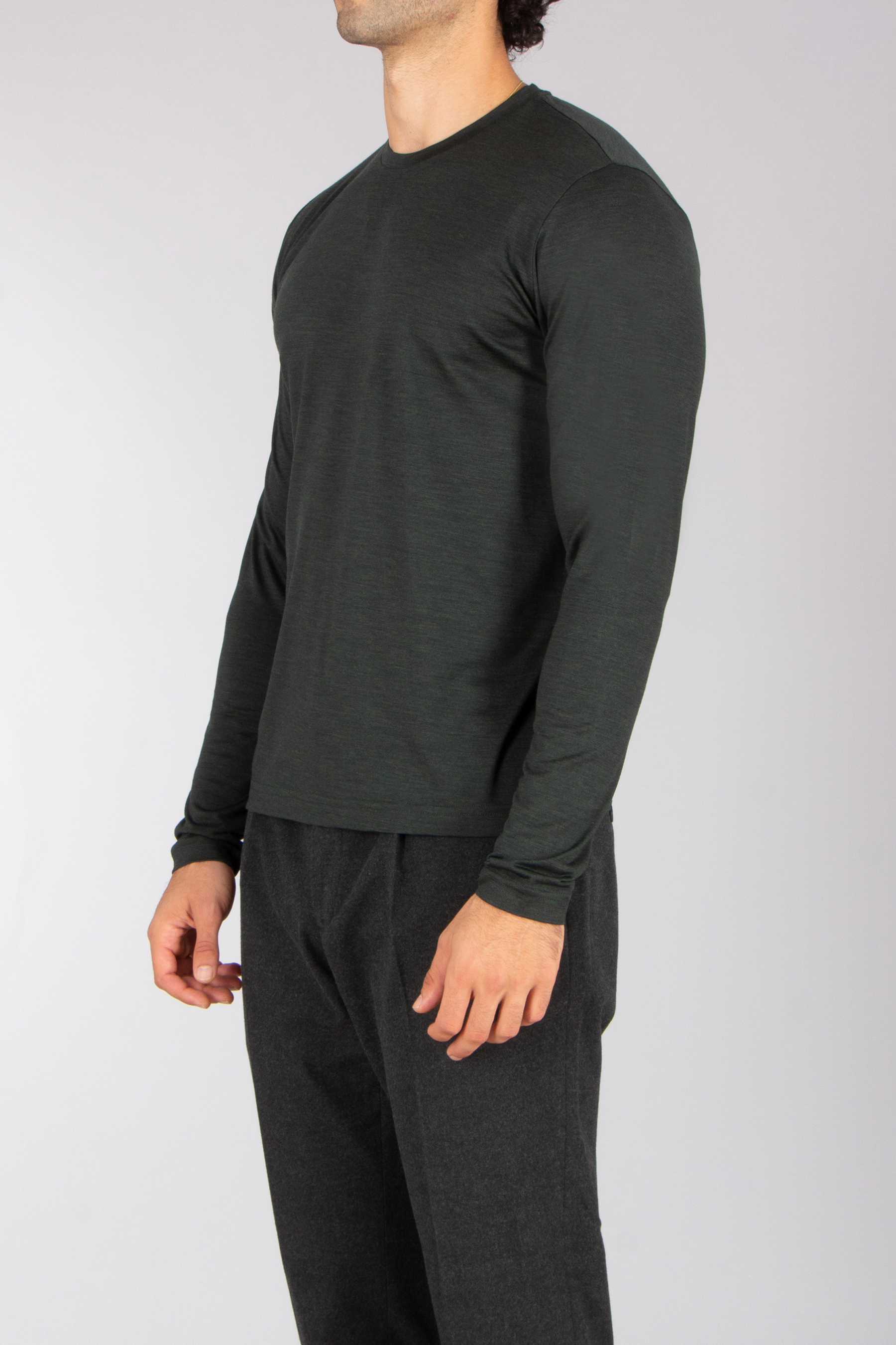 STEFAN BRANDT Regular Fit Super Fine Wool Jersey Long-Sleeve T-Shirt Enno Langarm, Ärmel, Hosen, Mann, Person