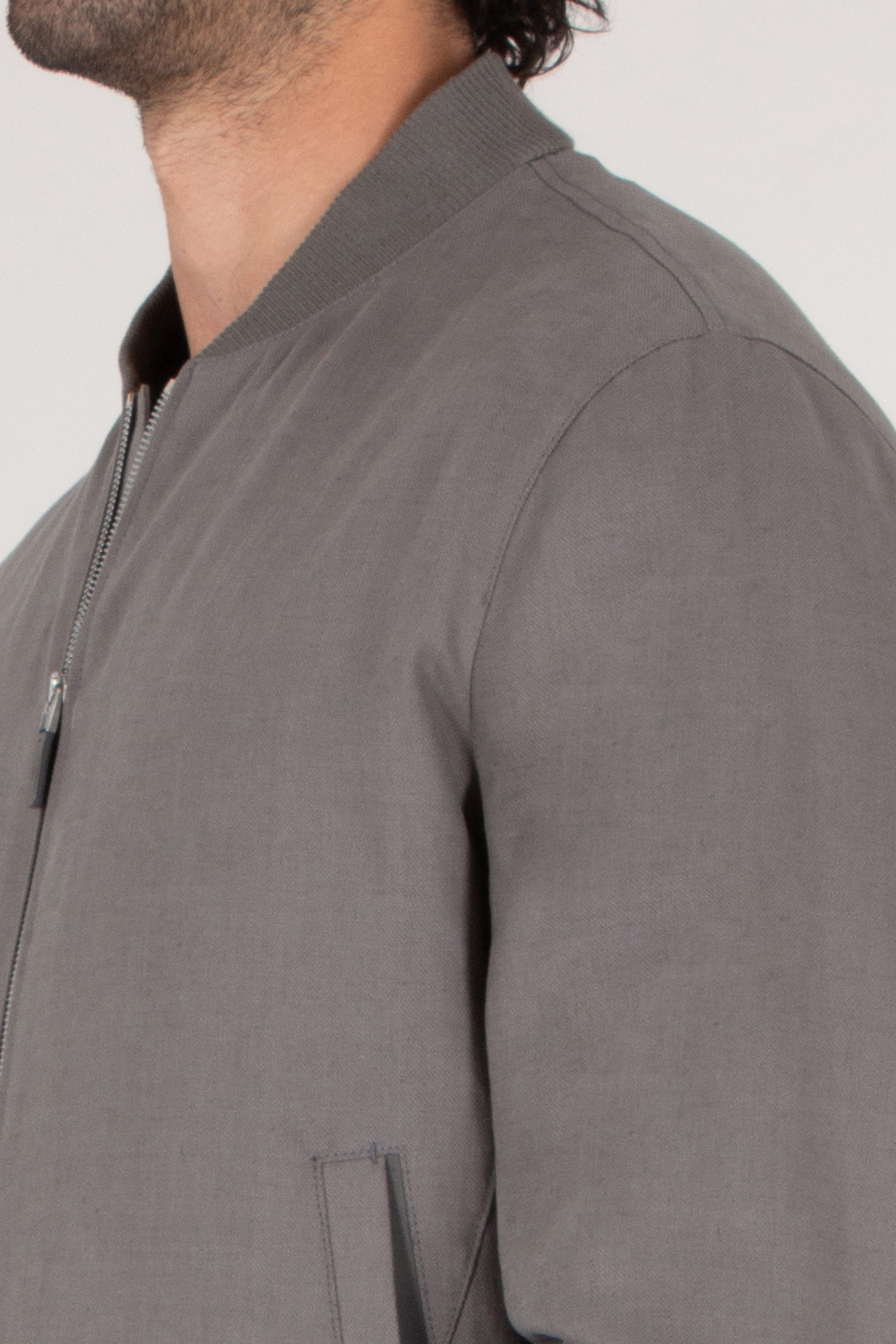 ZEGNA Regular Fit Oasi Lino Bomber Jacket