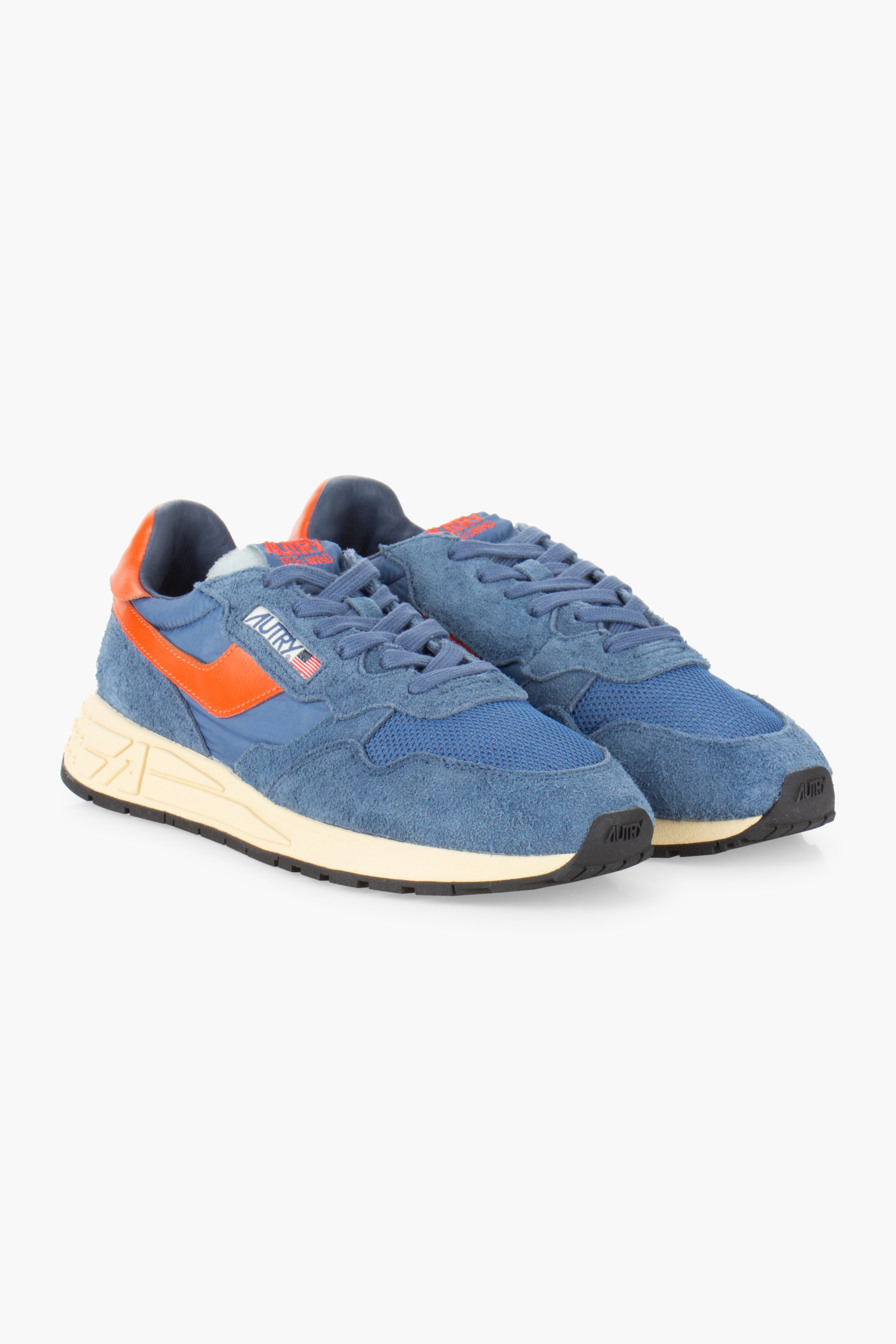 AUTRY Mild Wash Suede, Leather & Mesh Sneakers Reelwind Low Bekleidung, Schuhwerk, Schuh, Wildleder, Turnschuh