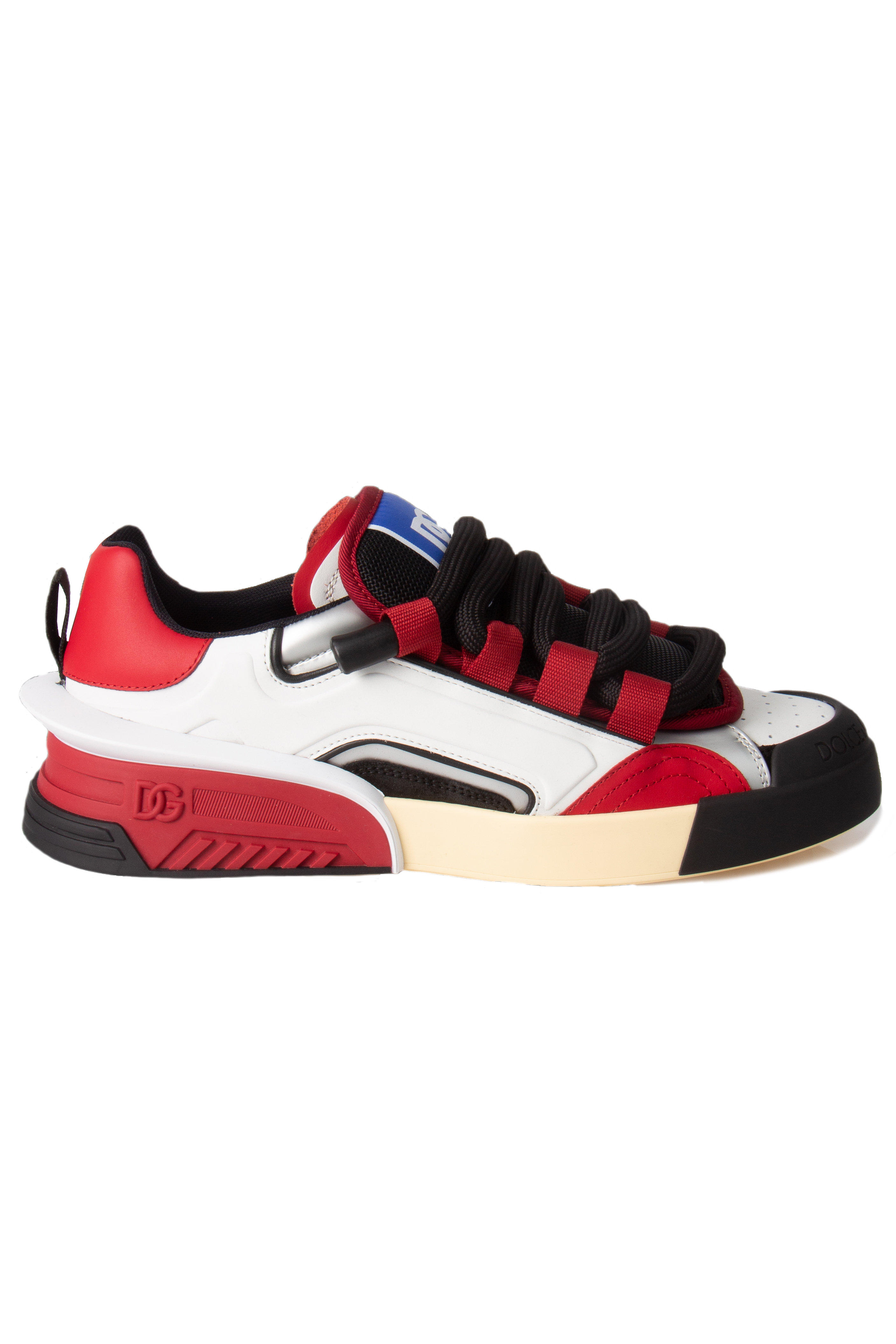DOLCE & GABBANA Mixed Material Sneakers Portofino DOLCE & GABBANA Mixed Material Sneakers Portofino