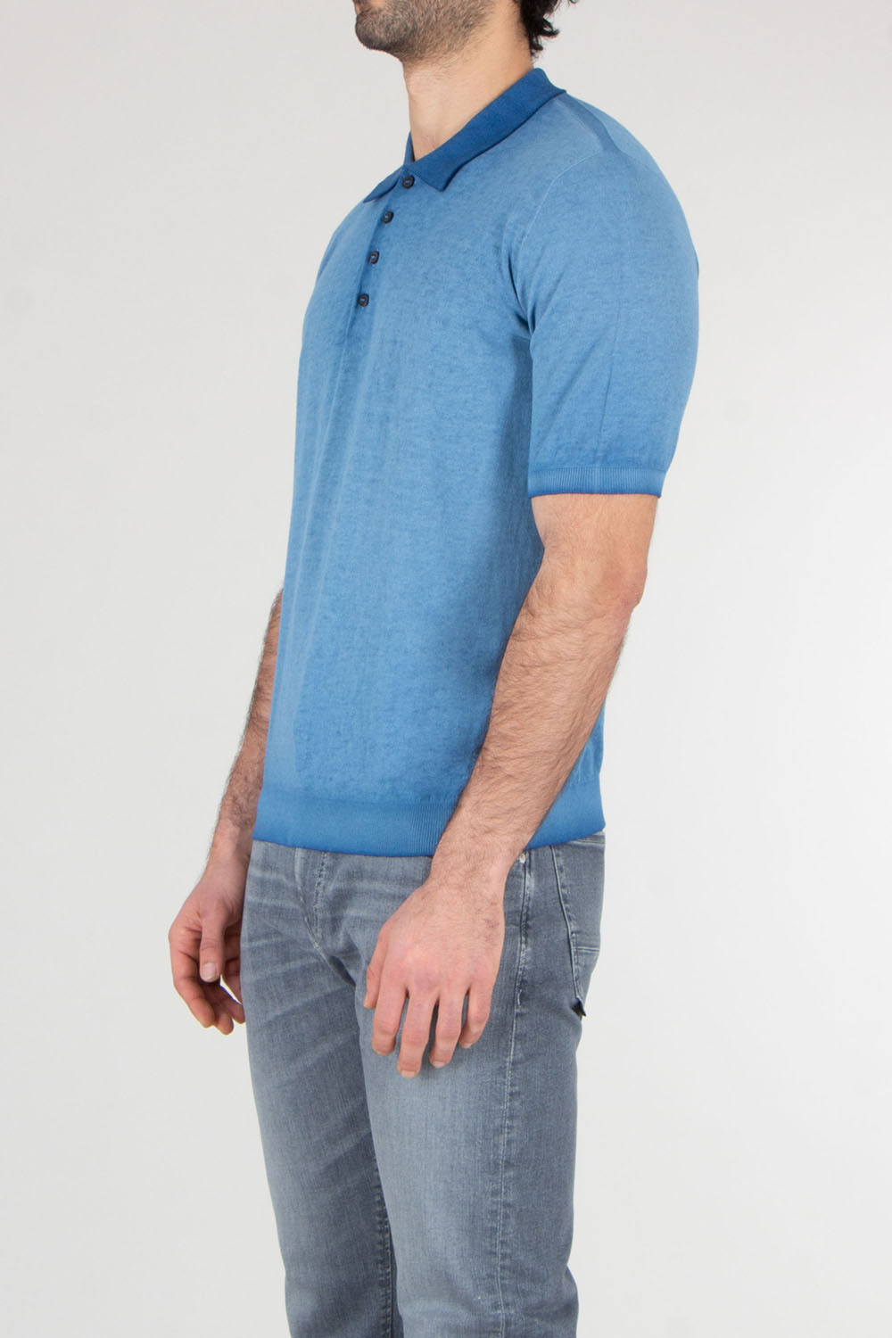 AROVESCIO Regular Fit Cotton Knit Polo