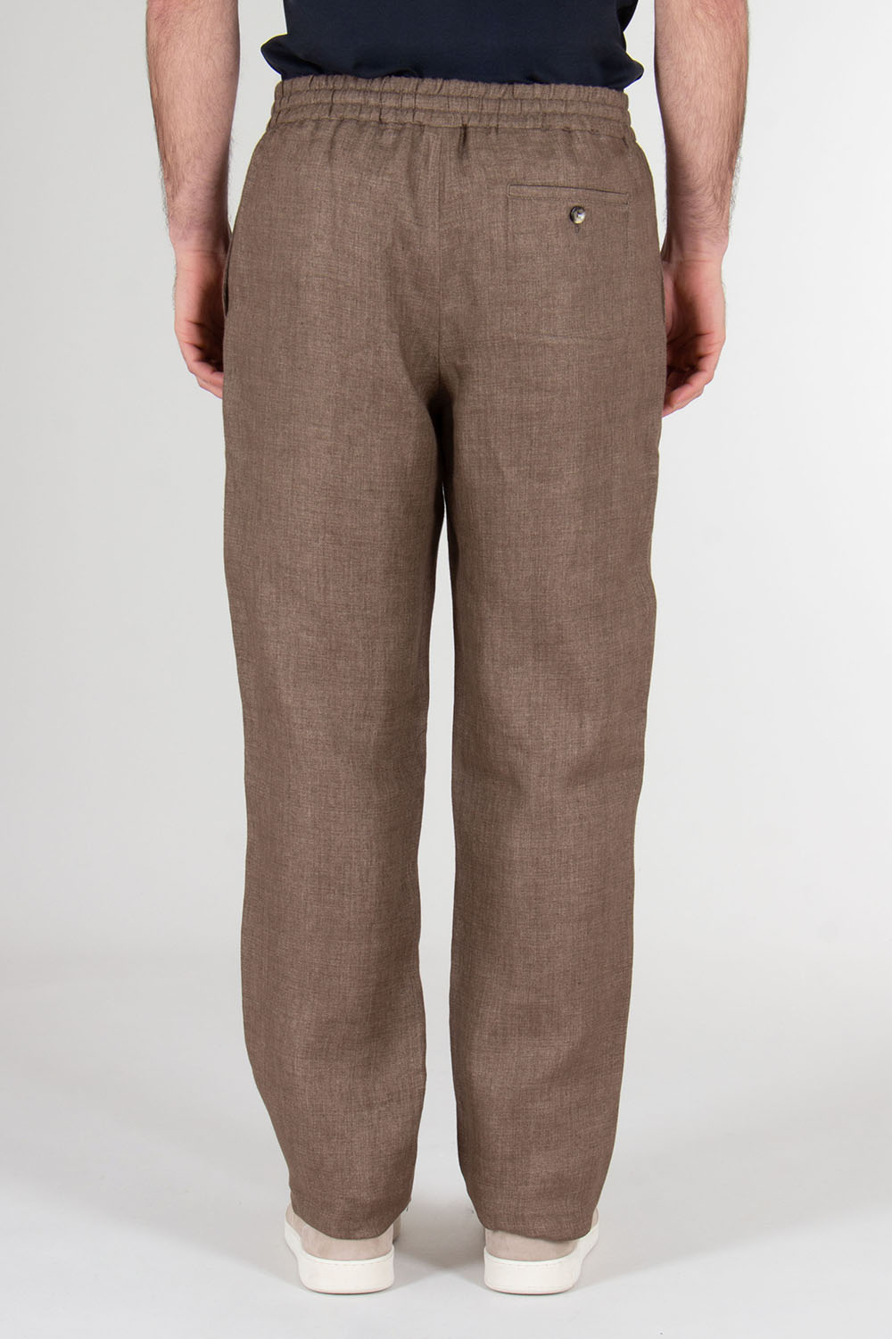 AGNONA Relaxed Fit Linen Drawstring Pants