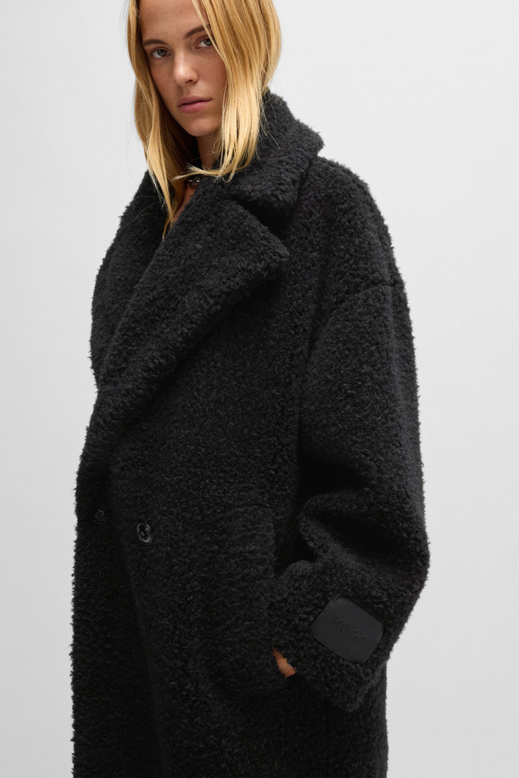 HUGO Oversized Faux Fur Coat Malite 38 EU MALITE50523262001 38 EU