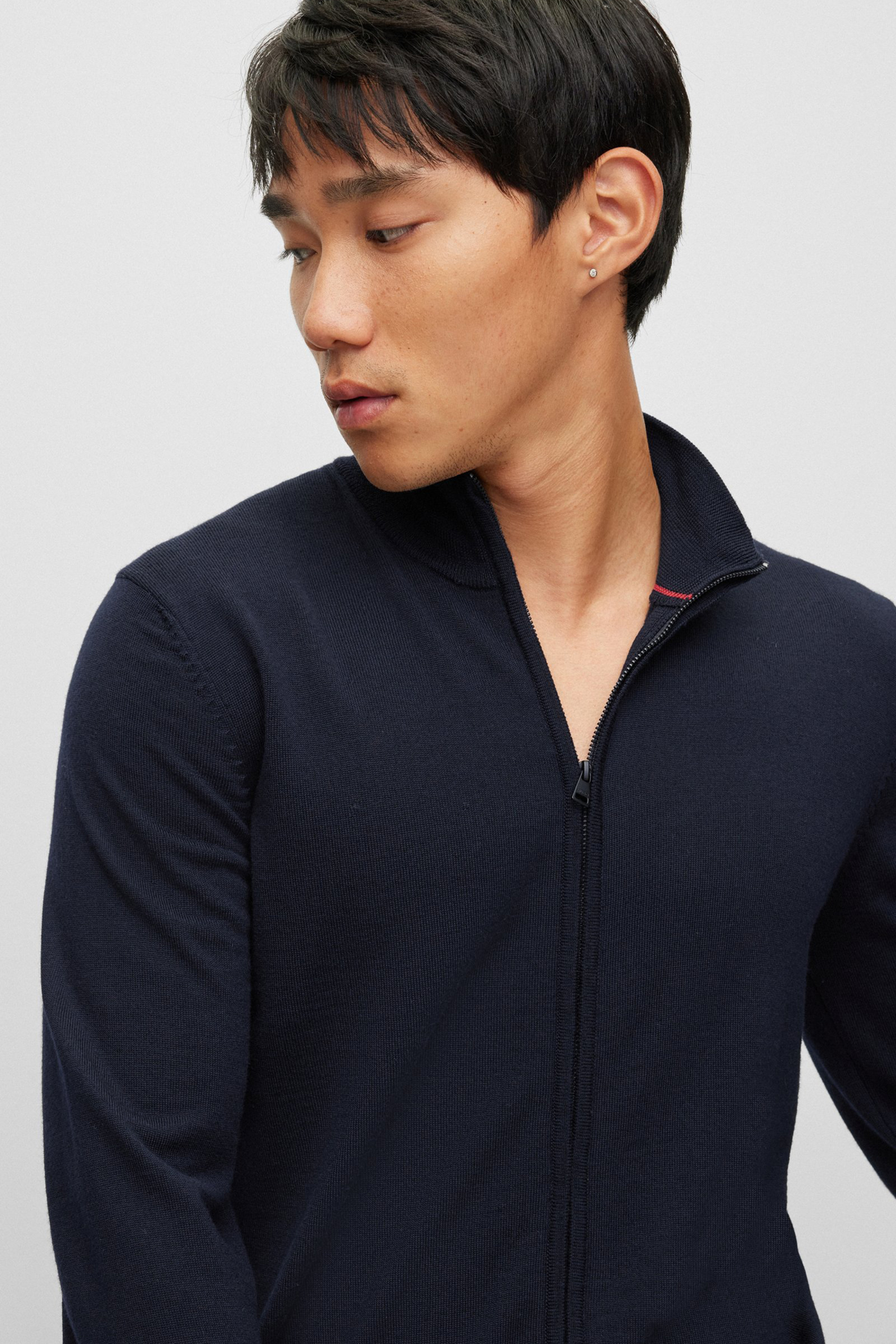 HUGO Virgin Wool Zip Cardigan San Jorge HUGO Virgin Wool Zip Cardigan San Jorge
