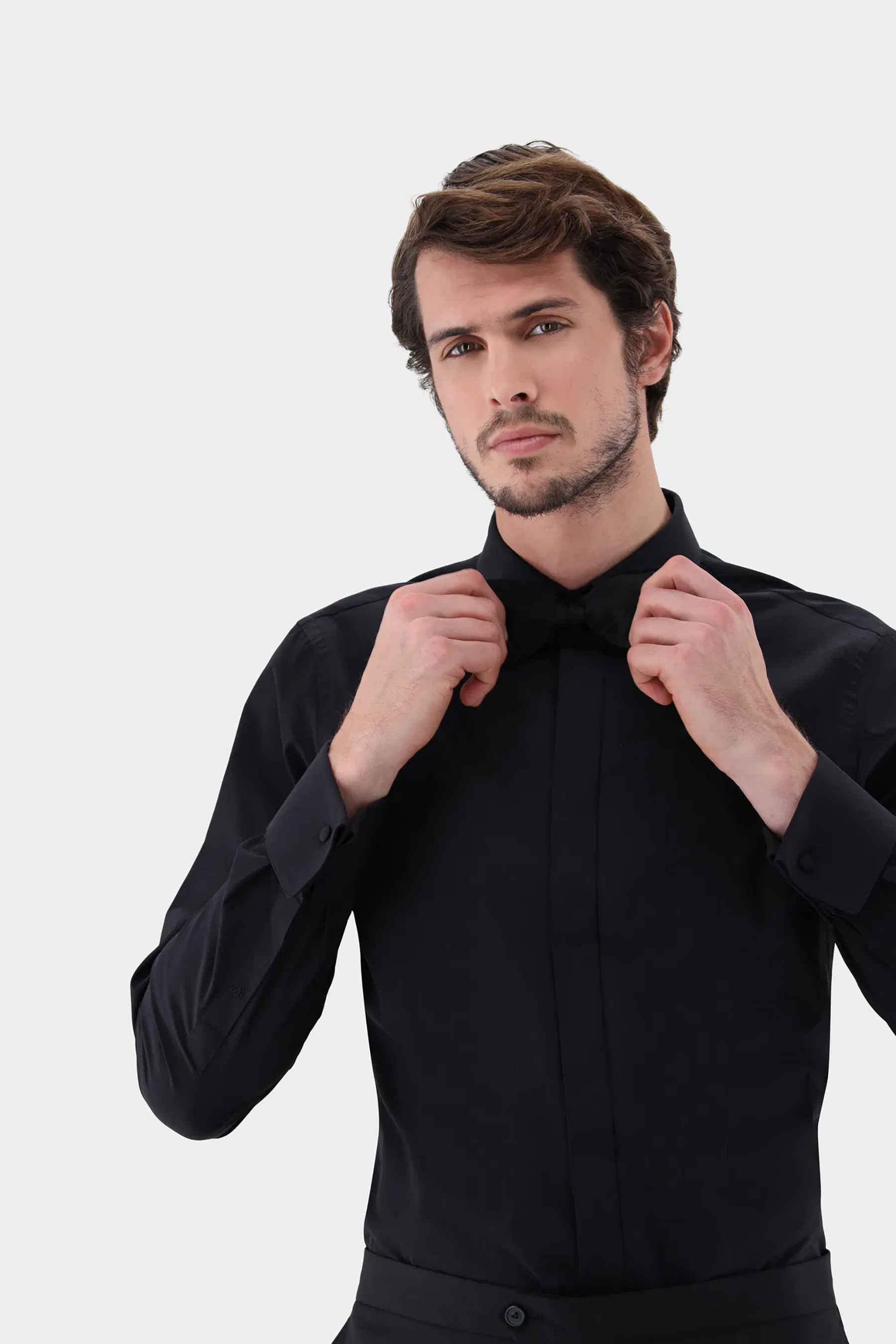 VAN LAACK Slim Fit Cotton Tuxedo Shirt Scalo-DSF Hemd, Formelle Kleidung, Krawatte, Anzug, Langarm