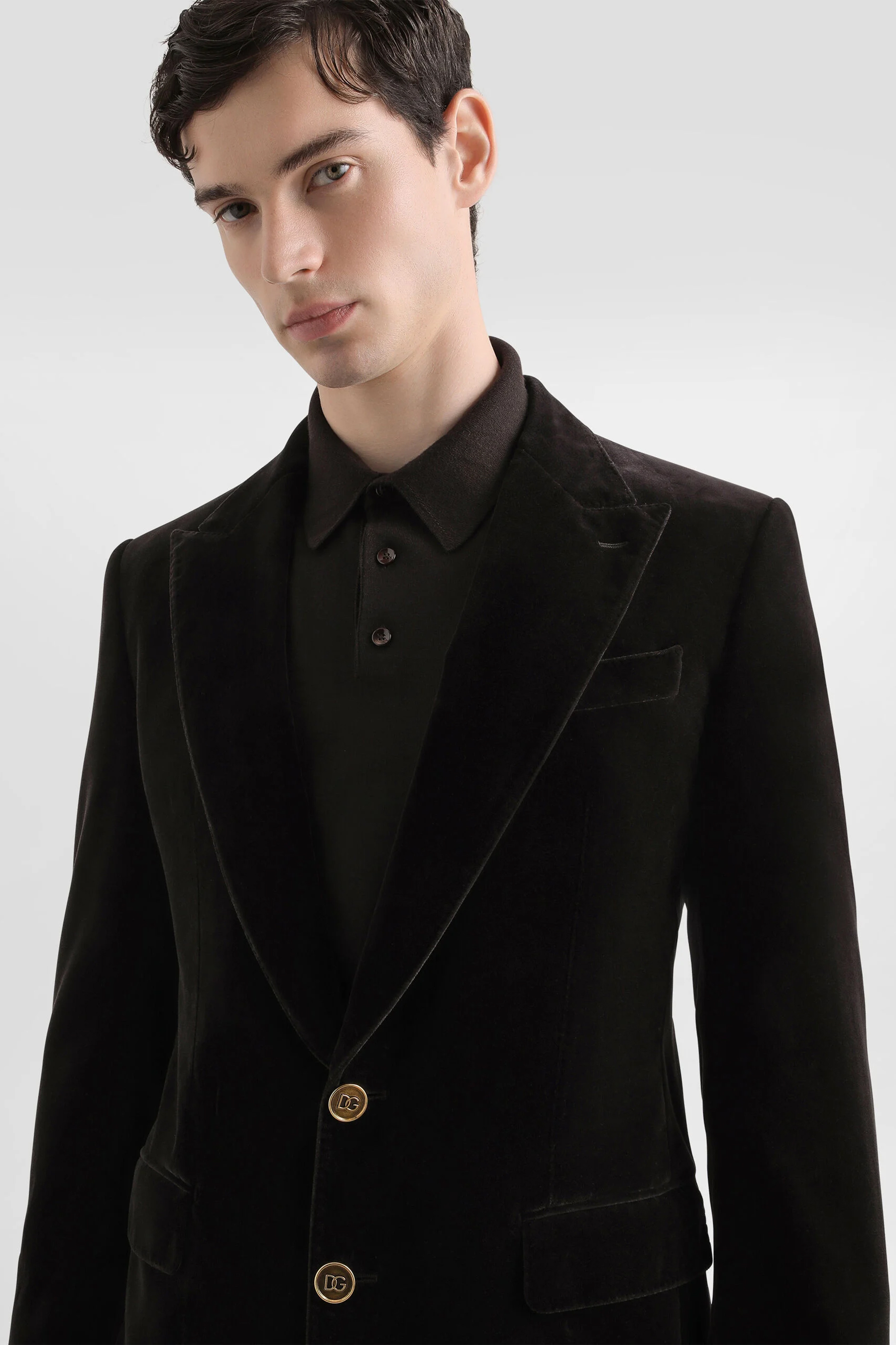 DOLCE & GABBANA Regular Fit Cotton Velour Blazer Sicilia Light Formelle Kleidung, Anzug, Mantel, Smoking, Blazer