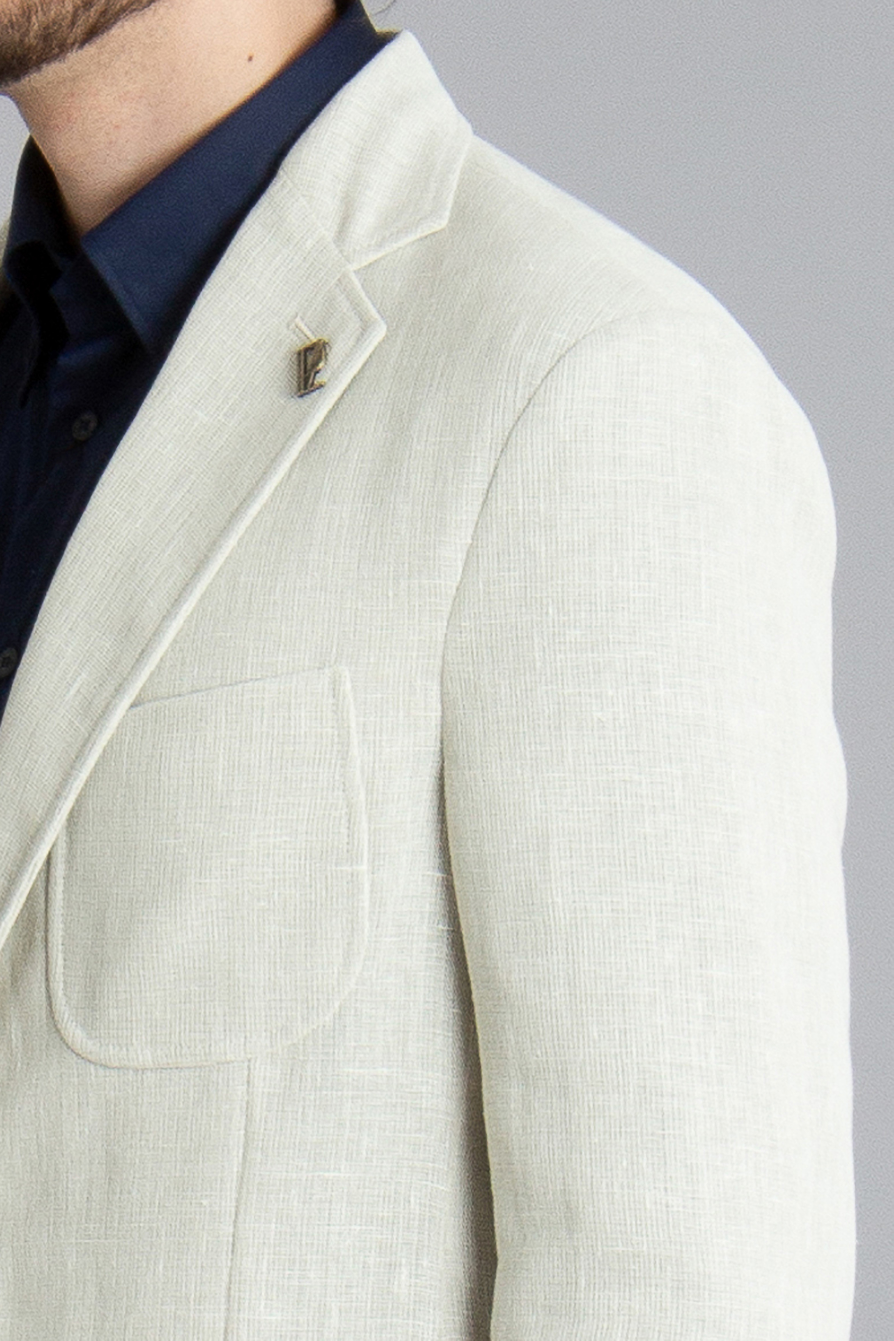 PAL ZILERI Tailored Fit Virgin Wool-Linen Blend Jacket PAL ZILERI Tailored Fit Virgin Wool-Linen Blend Jacket