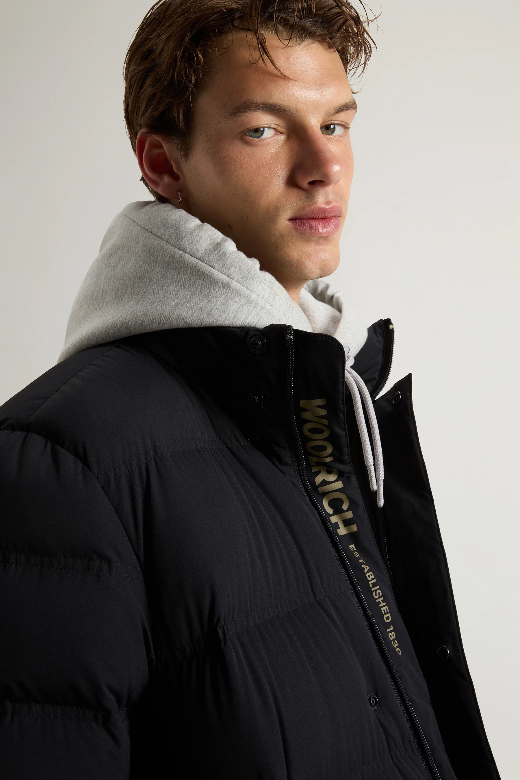 WOOLRICH Regular Fit Matt Stretch Nylon Long Puffer Jacket Mantel, Jacke, Erwachsener, Mann, Person