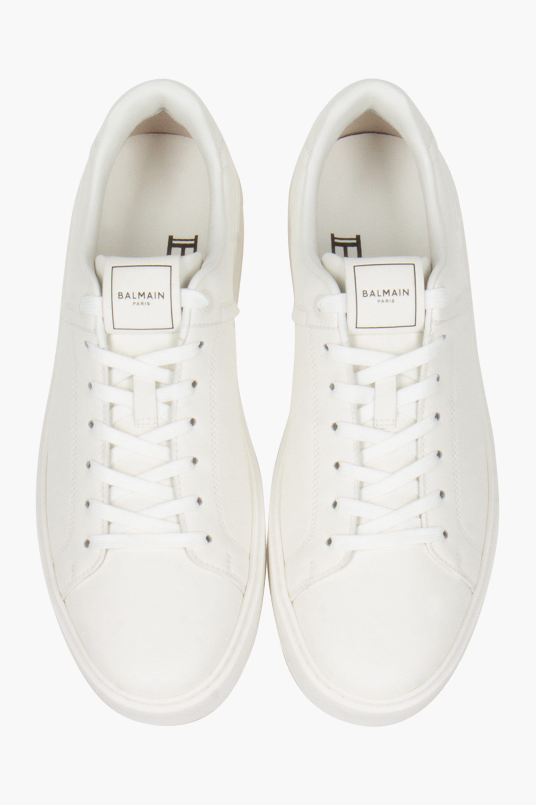 BALMAIN Leather Sneakers B-Court Bekleidung, Schuhwerk, Schuh, Sneaker, Leinwand