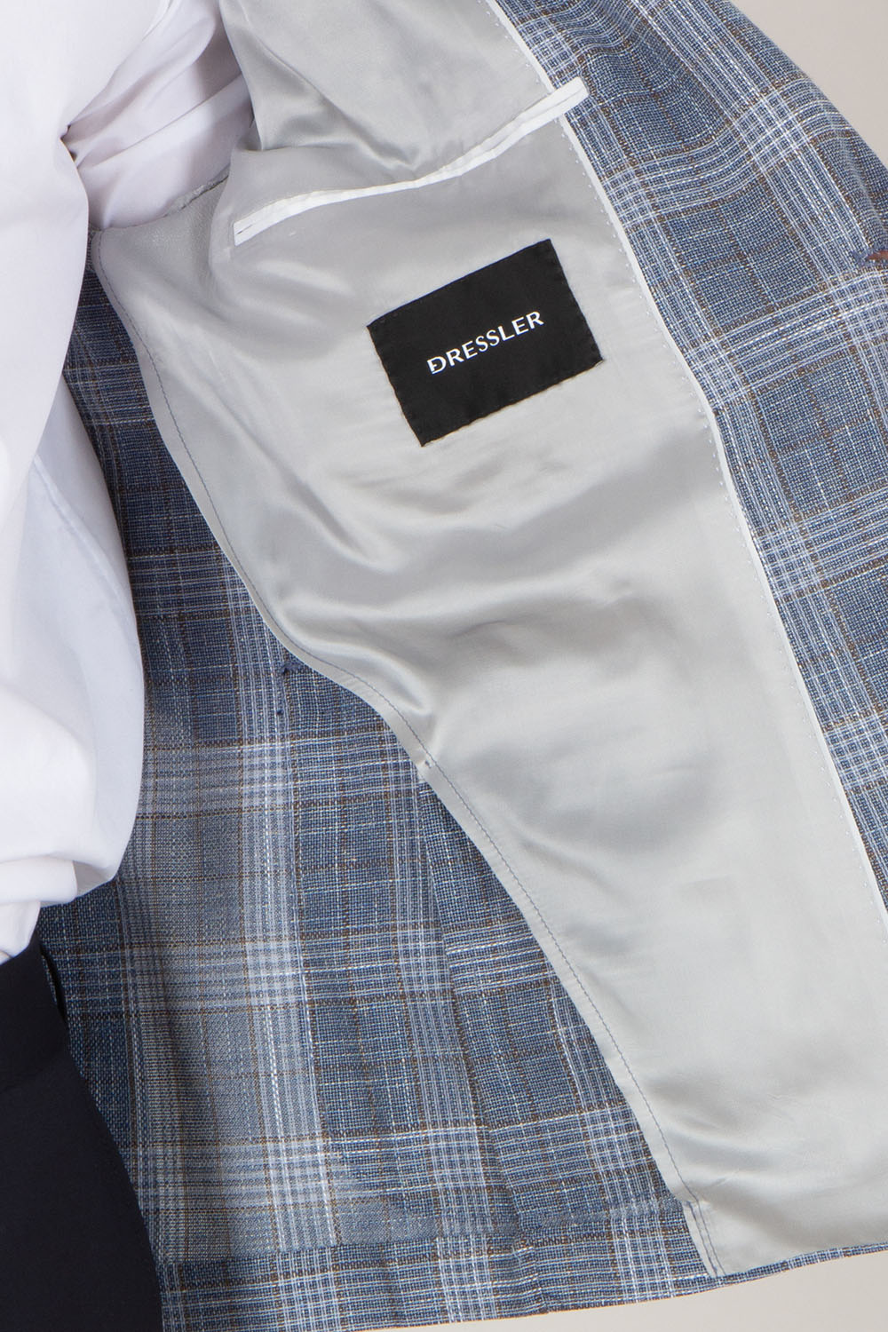 DRESSLER Regular Fit Plaid Wool-Cotton-Linen Blend Jacket Sawyer