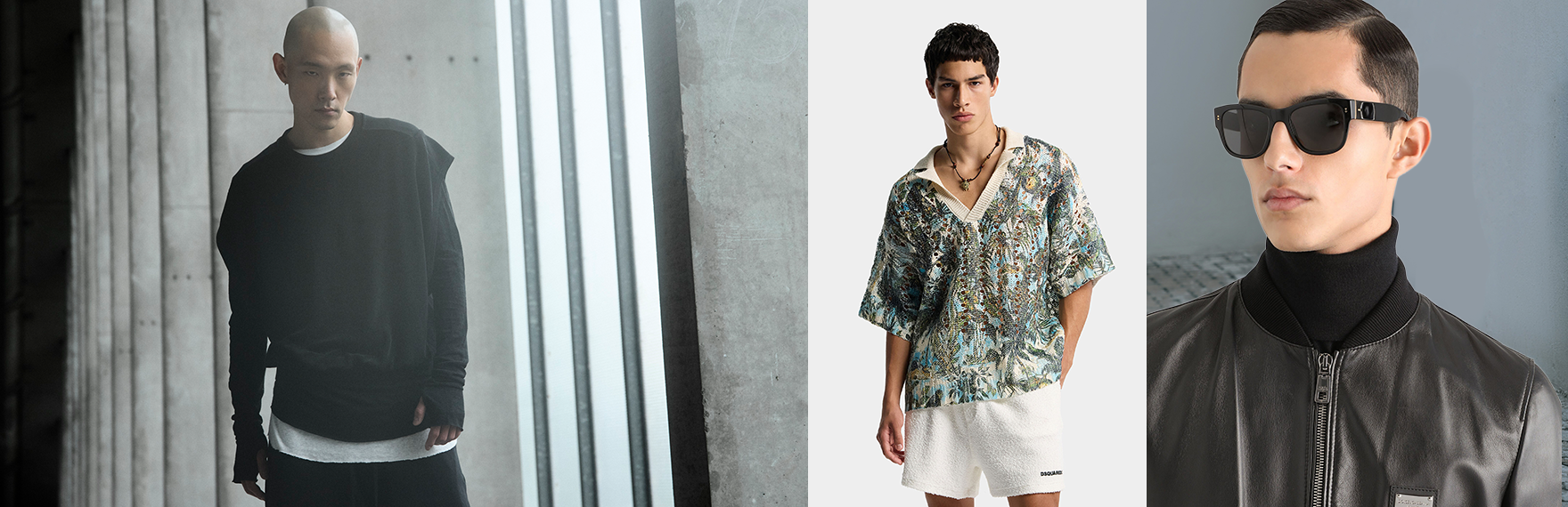 Neue Kollektion für Herren, Langarm, Ärmel, Sonnenbrille, Bluse, Jacke