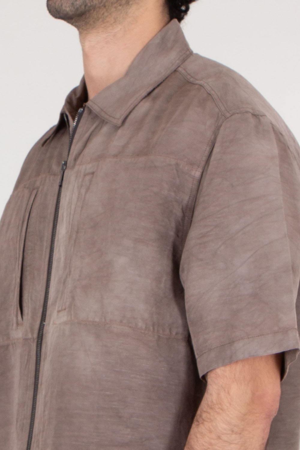 ROBERTO COLLINA Relaxed Short Sleeve Overshirt