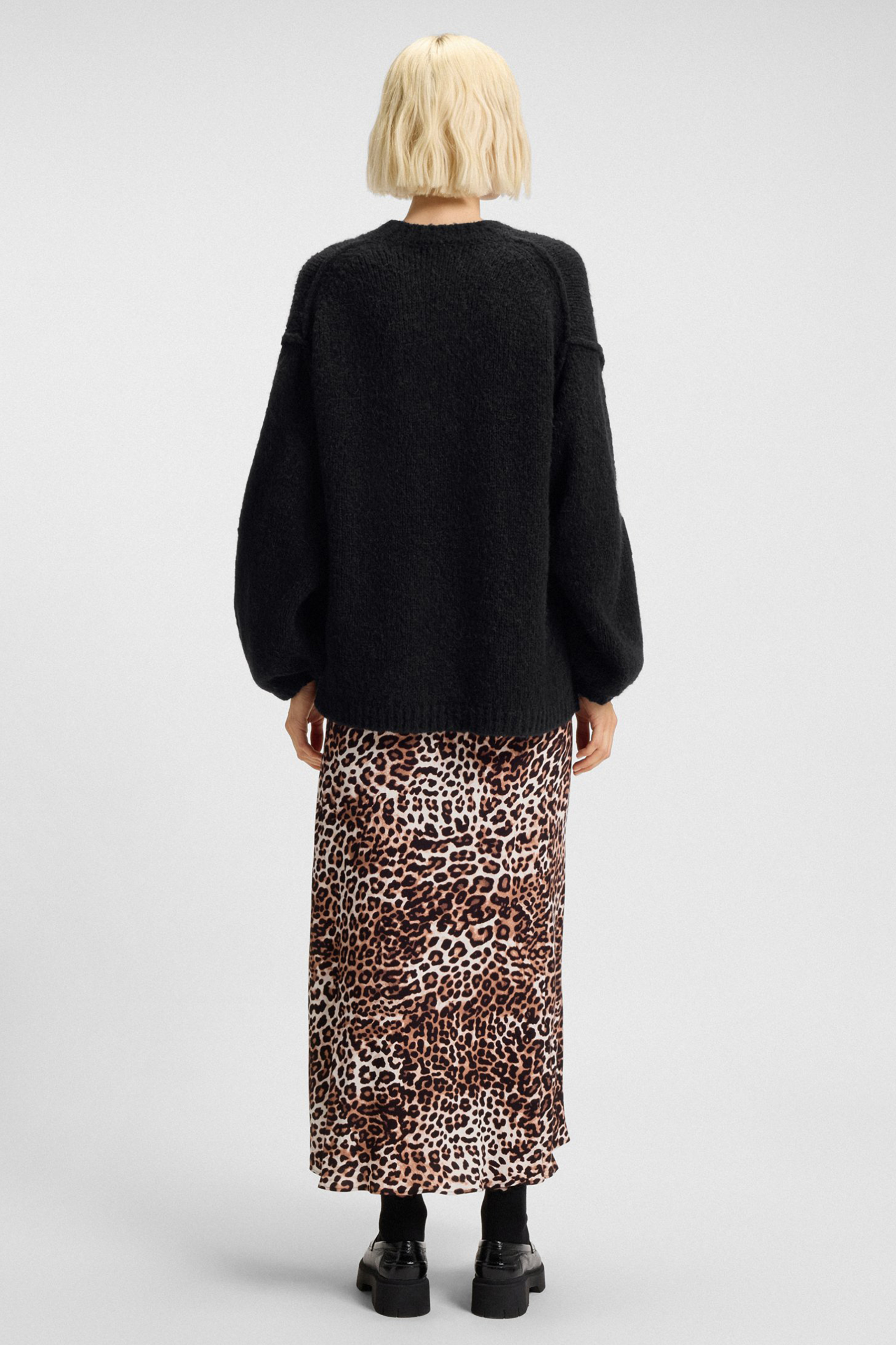 HUGO Oversized Wool-Alpaca Blend Crew Neck Sweater Sagarro Rock, Erwachsener, Weiblich, Person, Frau