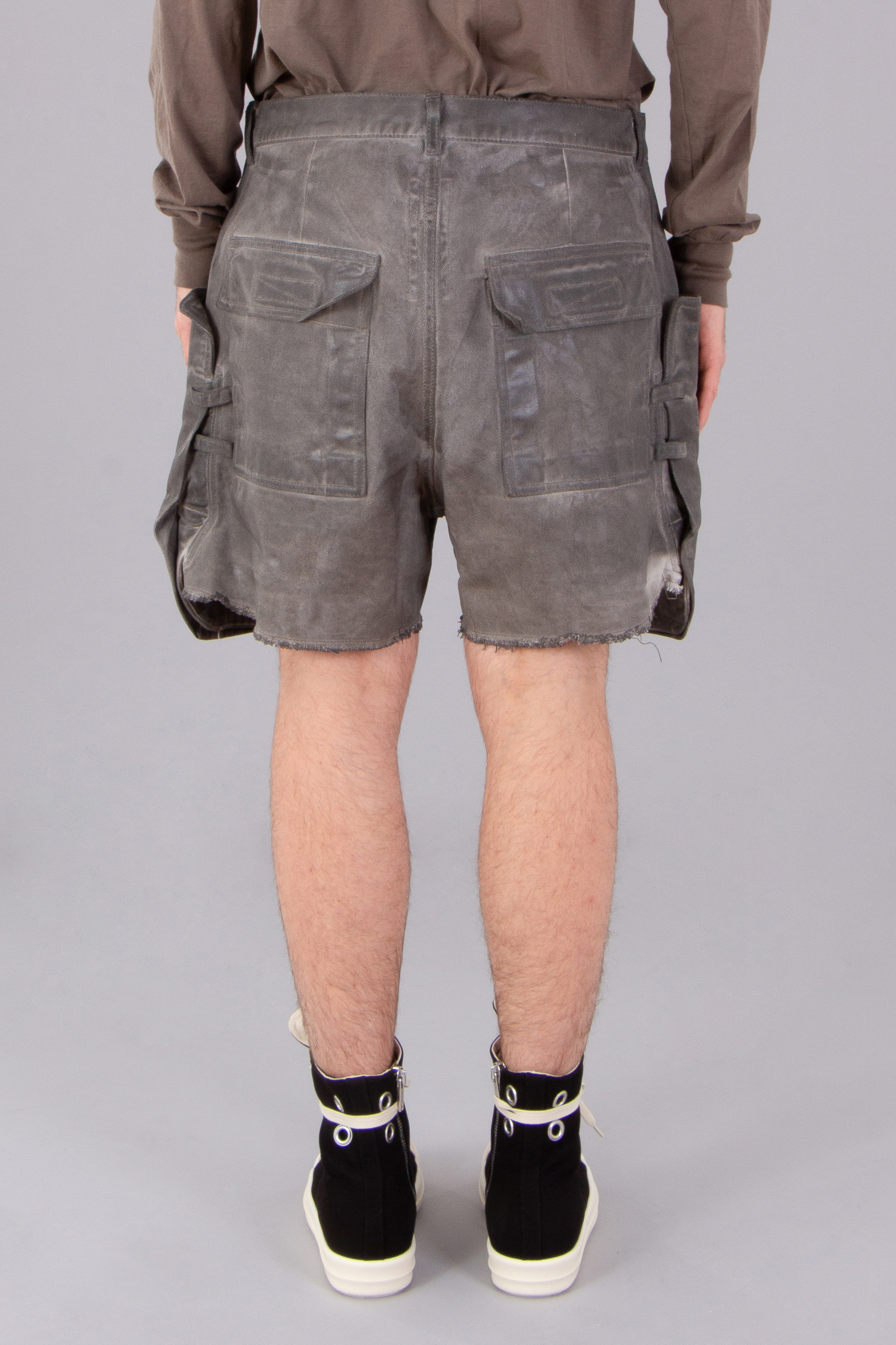 RICK OWENS DRKSHDW Foil Denim Stefan Cargo Shorts RICK OWENS DRKSHDW Foil Denim Stefan Cargo Shorts
