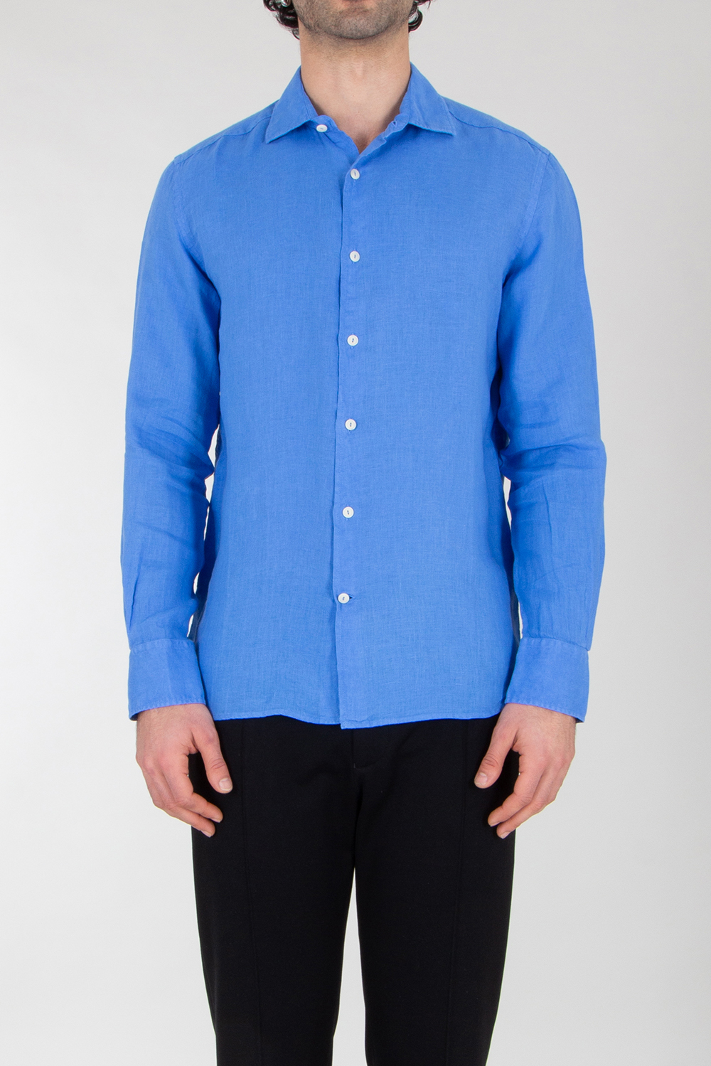 MC 2 SAINT BARTH Regular Fit Linen Shirt Pamplona