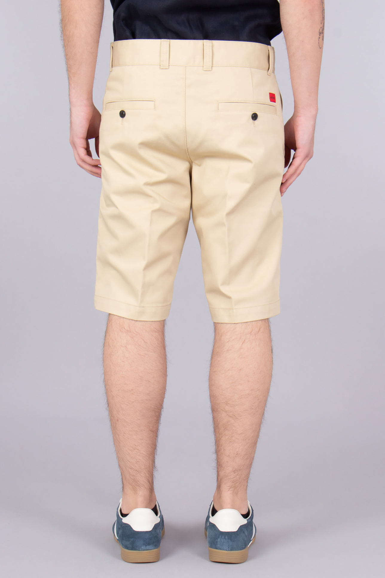 HUGO Regular Fit Cotton Blend Gabardine Shorts Darik 