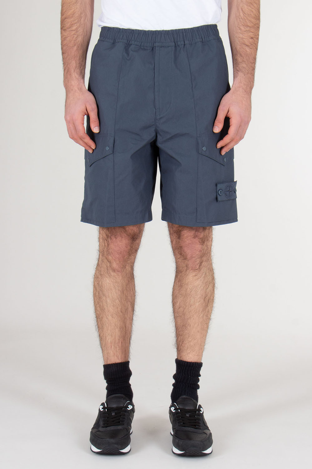 STONE ISLAND Regular Fit Cotton Cargo Shorts Ghost