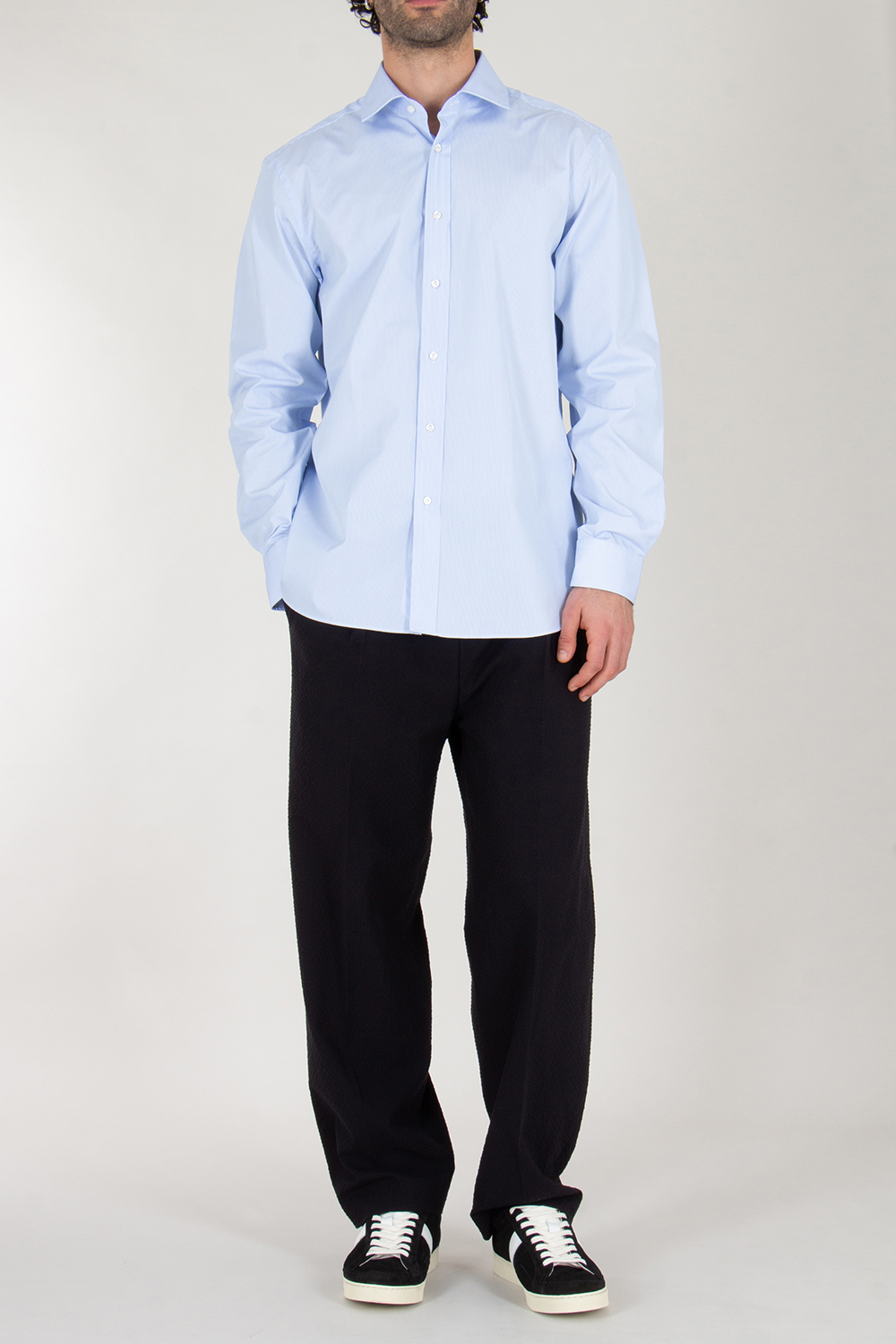 BECKHAM x BOSS Striped Cotton Shirt