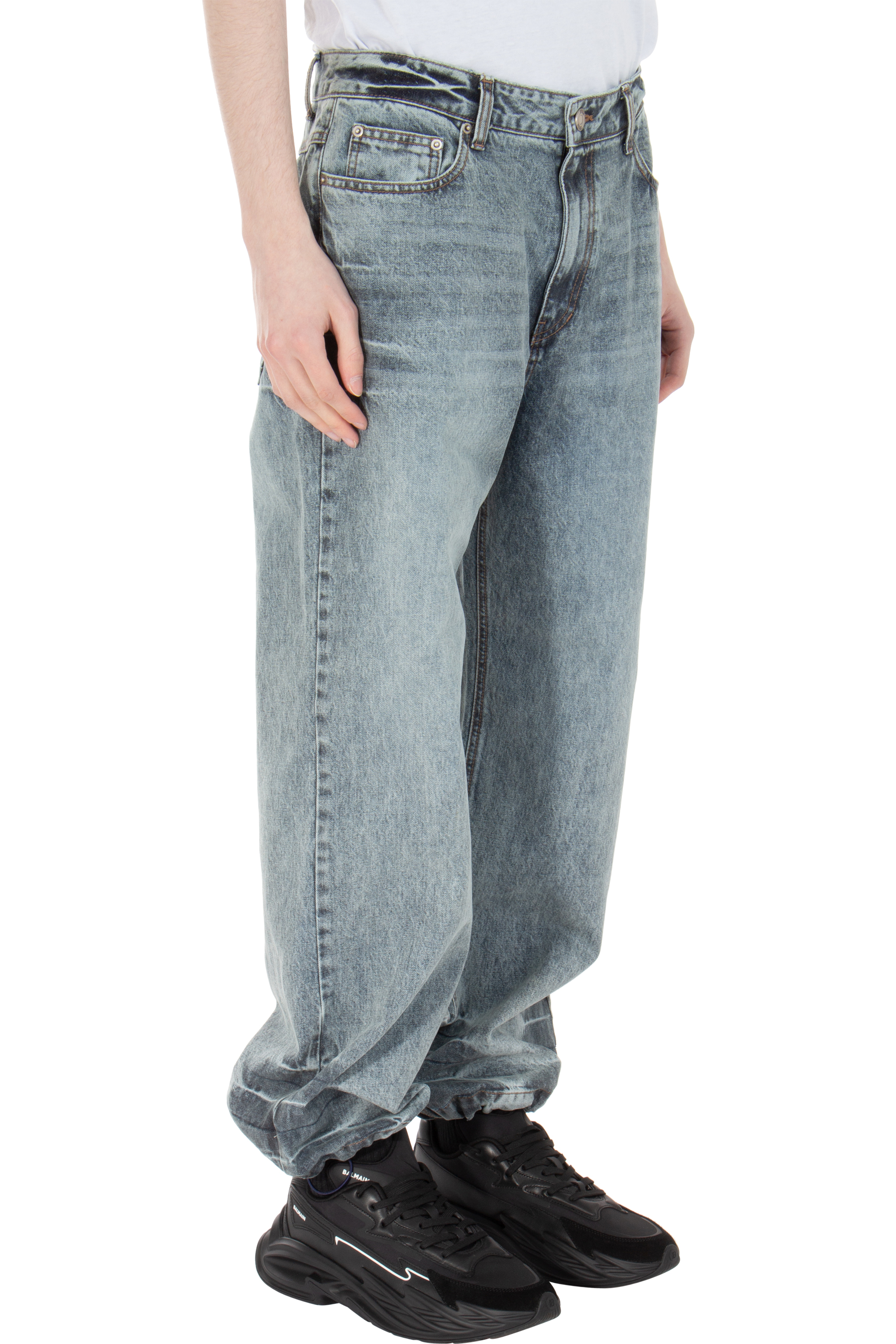 JUUN.J Washed Cotton Denim Jeans JUUN.J Washed Cotton Denim Jeans