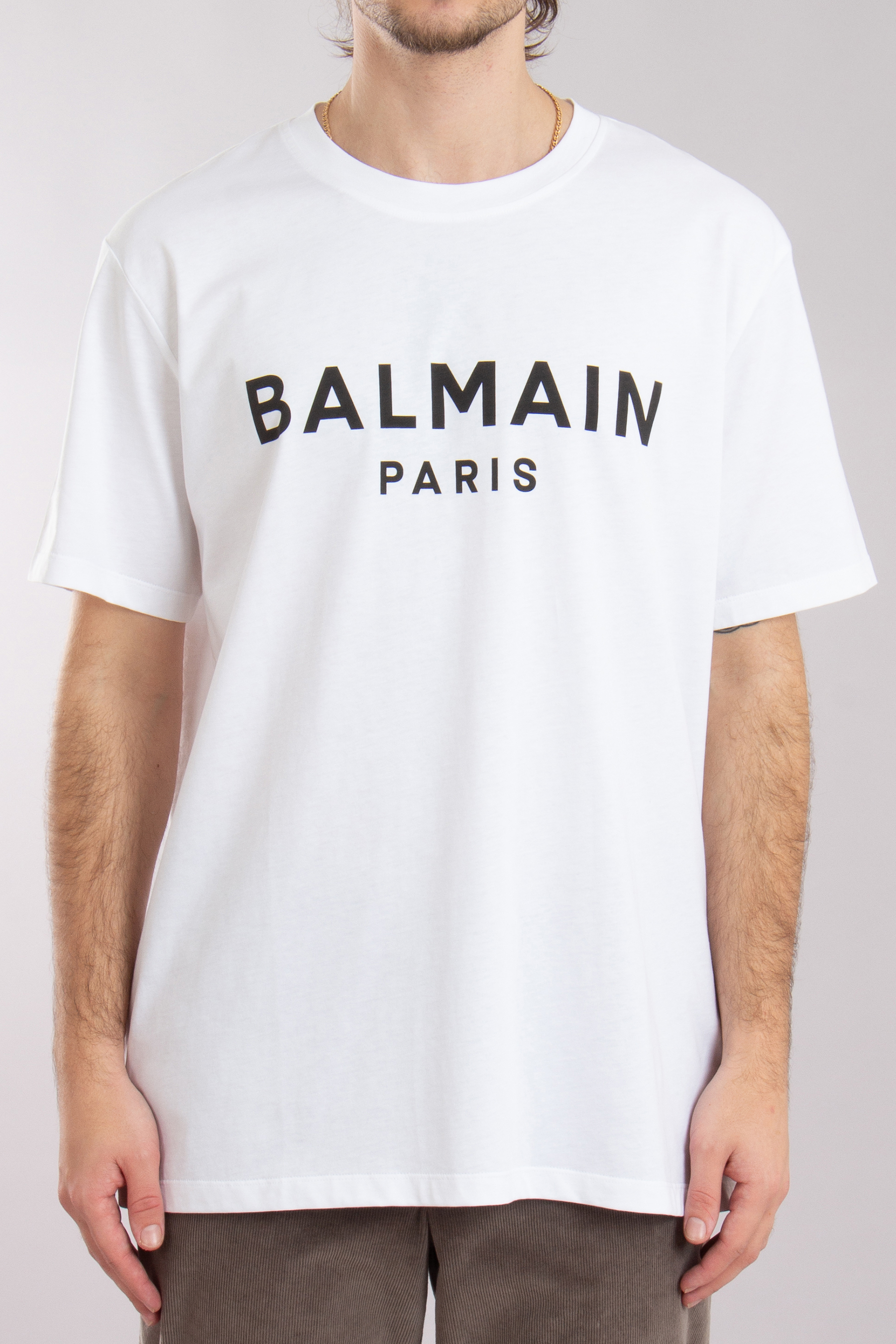 BALMAIN Printed Organic Cotton Jersey T-Shirt