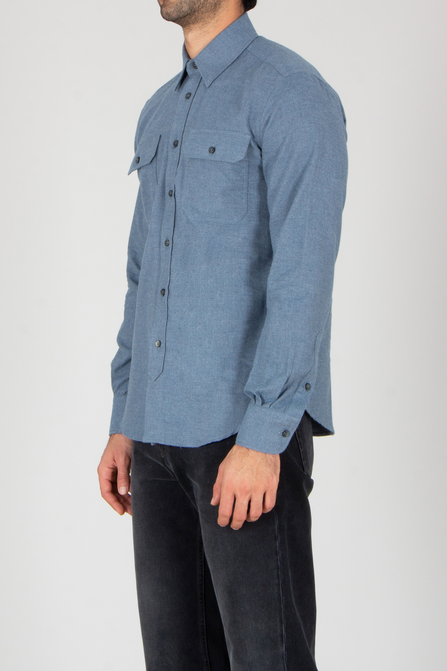 Hemd, Hosen, Langarm, Jeans, Mantel