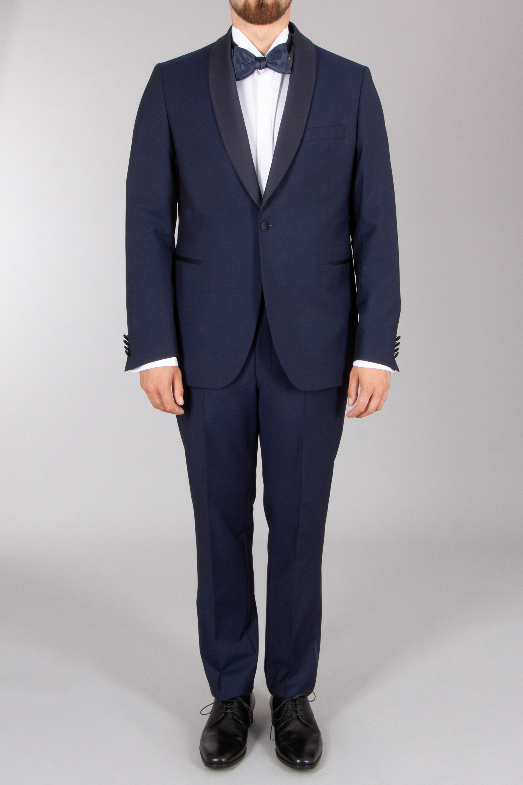 DRESSLER Regular Fit Wool-Mohair Blend Tuxedo Pants Jade Formelle Kleidung, Anzug, Smoking, Mann, Person