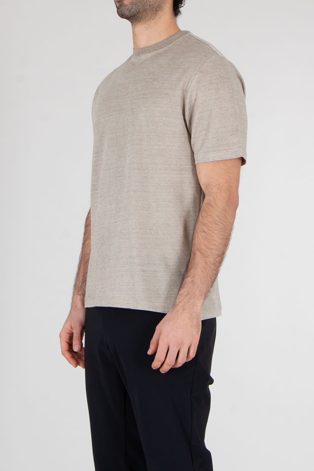 AGNONA Regular Fit Embroidered Linen Jersey T-Shirt