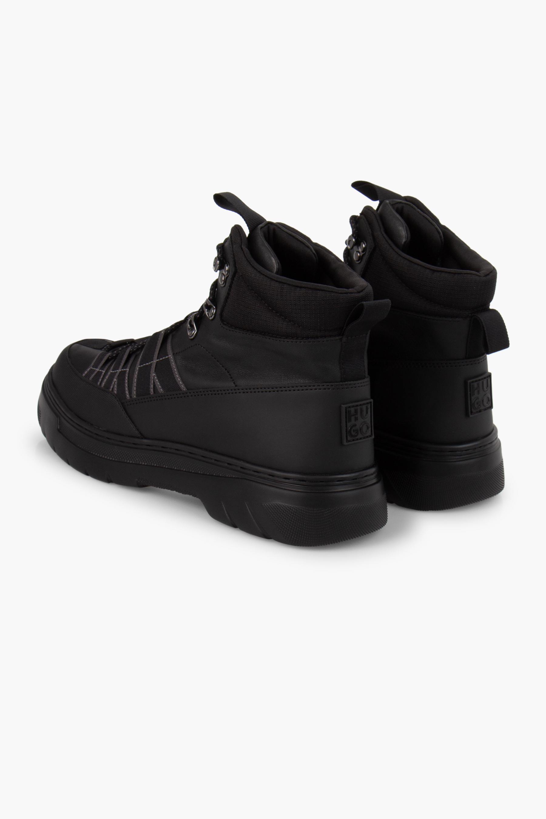 HUGO Leather & Textile Ankle Boots Urian HUGO Leather & Textile Ankle Boots Urian