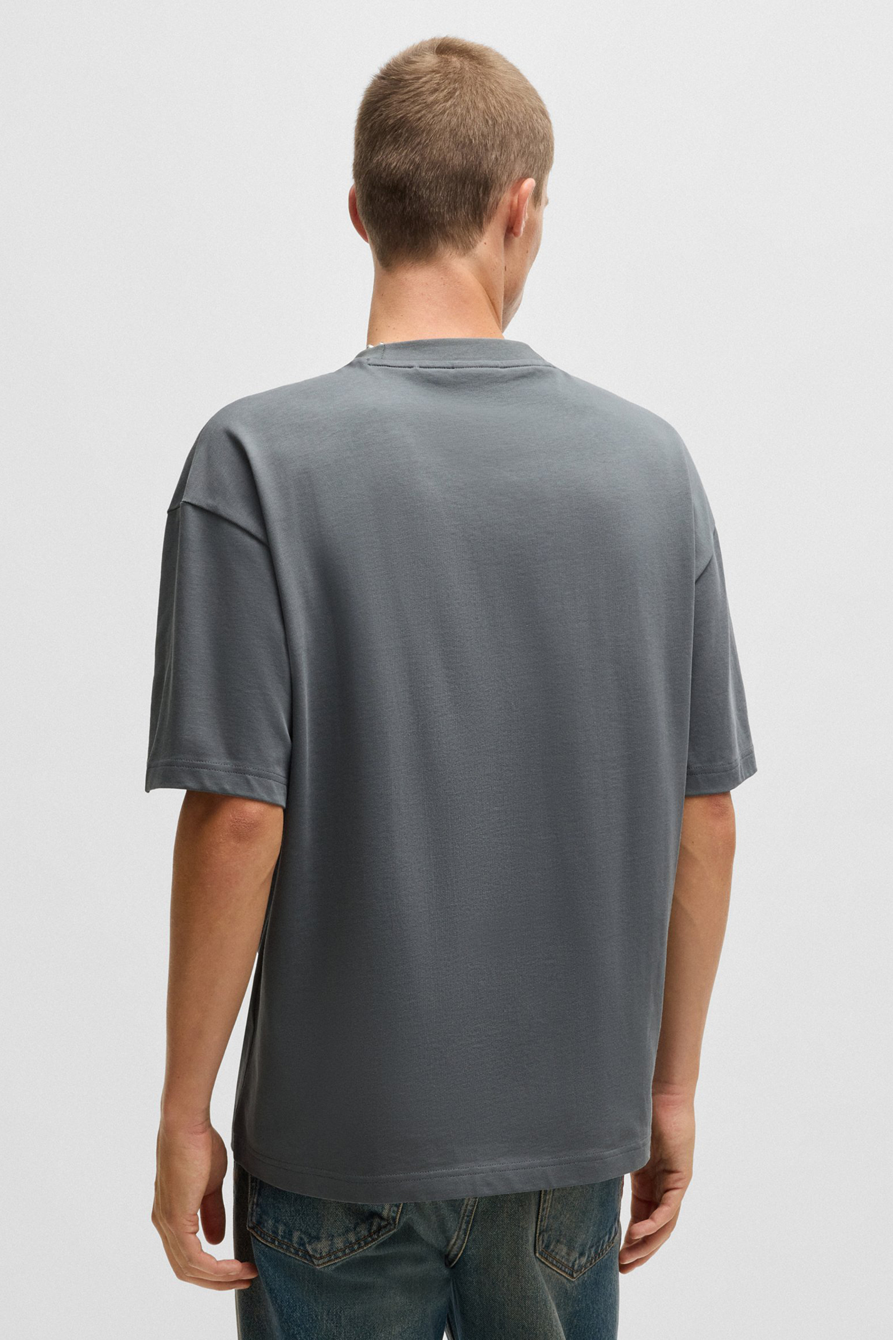 HUGO Oversized Printed Cotton Jersey T-Shirt Dinkee HUGO Oversized Printed Cotton Jersey T-Shirt Dinkee