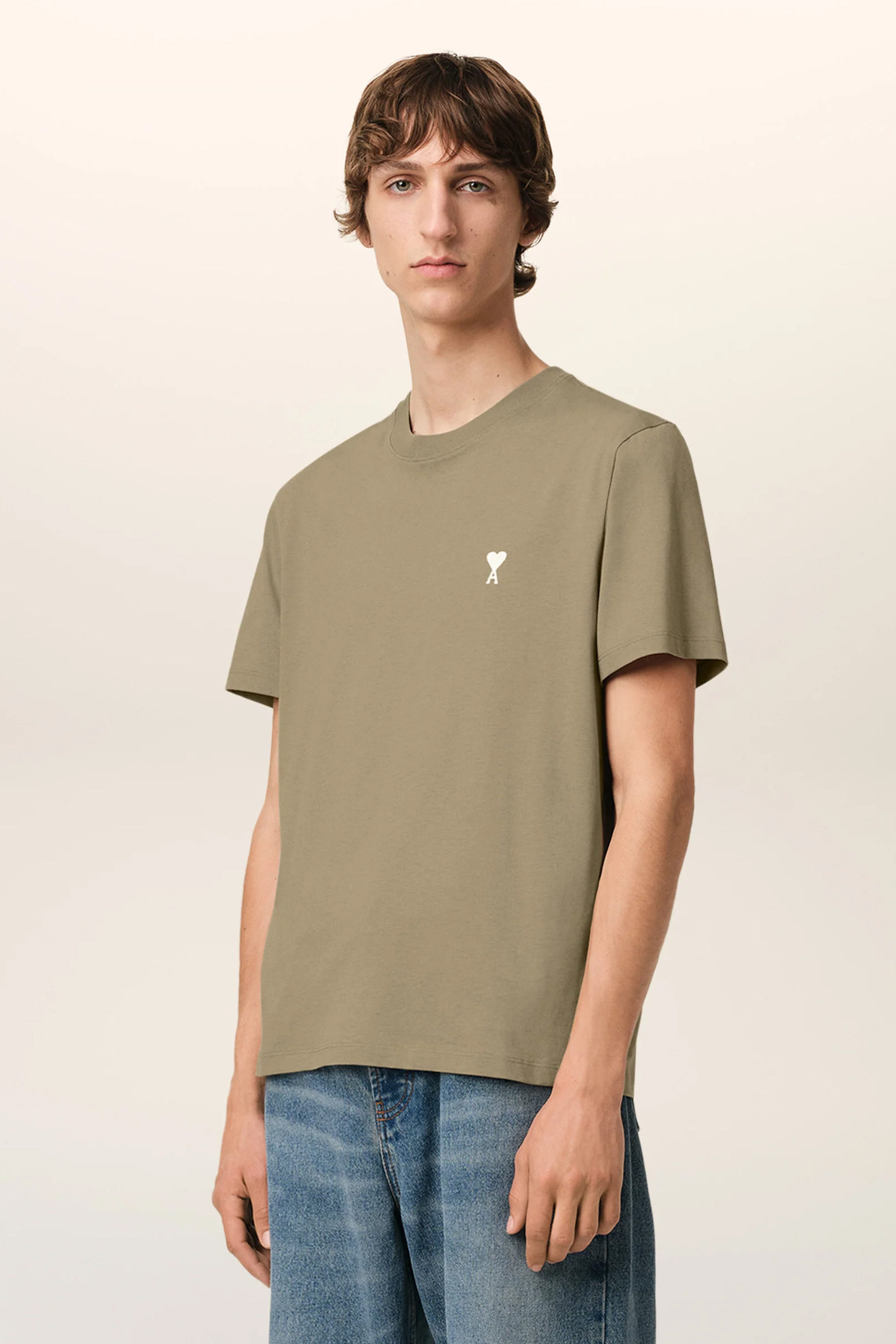 AMI PARIS Classic Fit Ami De Coeur Organic Cotton Jersey T-Shirt AMI PARIS Classic Fit Ami De Coeur Organic Cotton Jersey T-Shirt