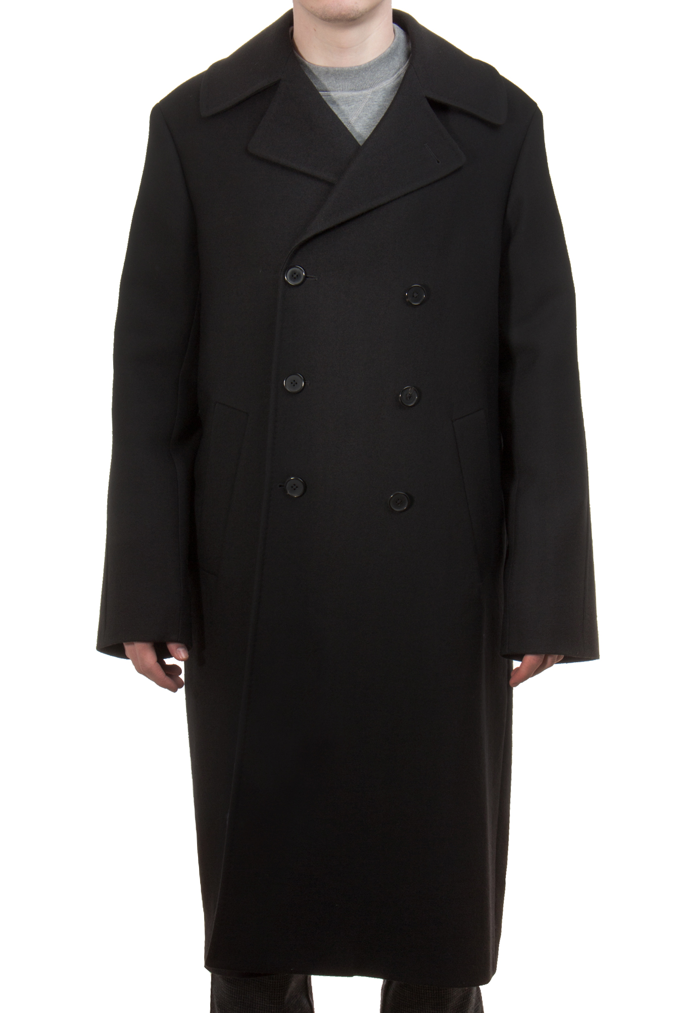 PAUL SMITH Double Breasted Wool-Cashmkere Blend Overcoat PAUL SMITH Double Breasted Wool-Cashmkere Blend Overcoat