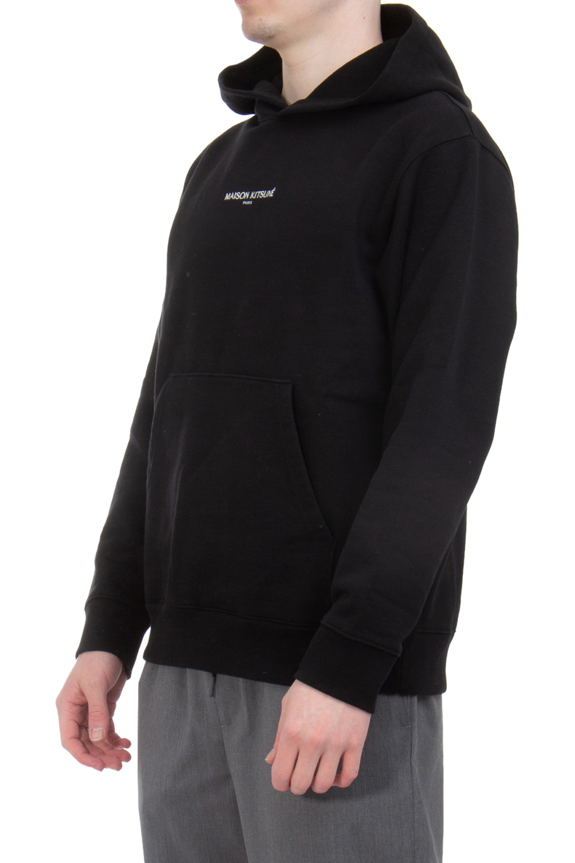 MAISON KITSUNÉ Embroidered Cotton Blend Hoodie MAISON KITSUNÉ Embroidered Cotton Blend Hoodie