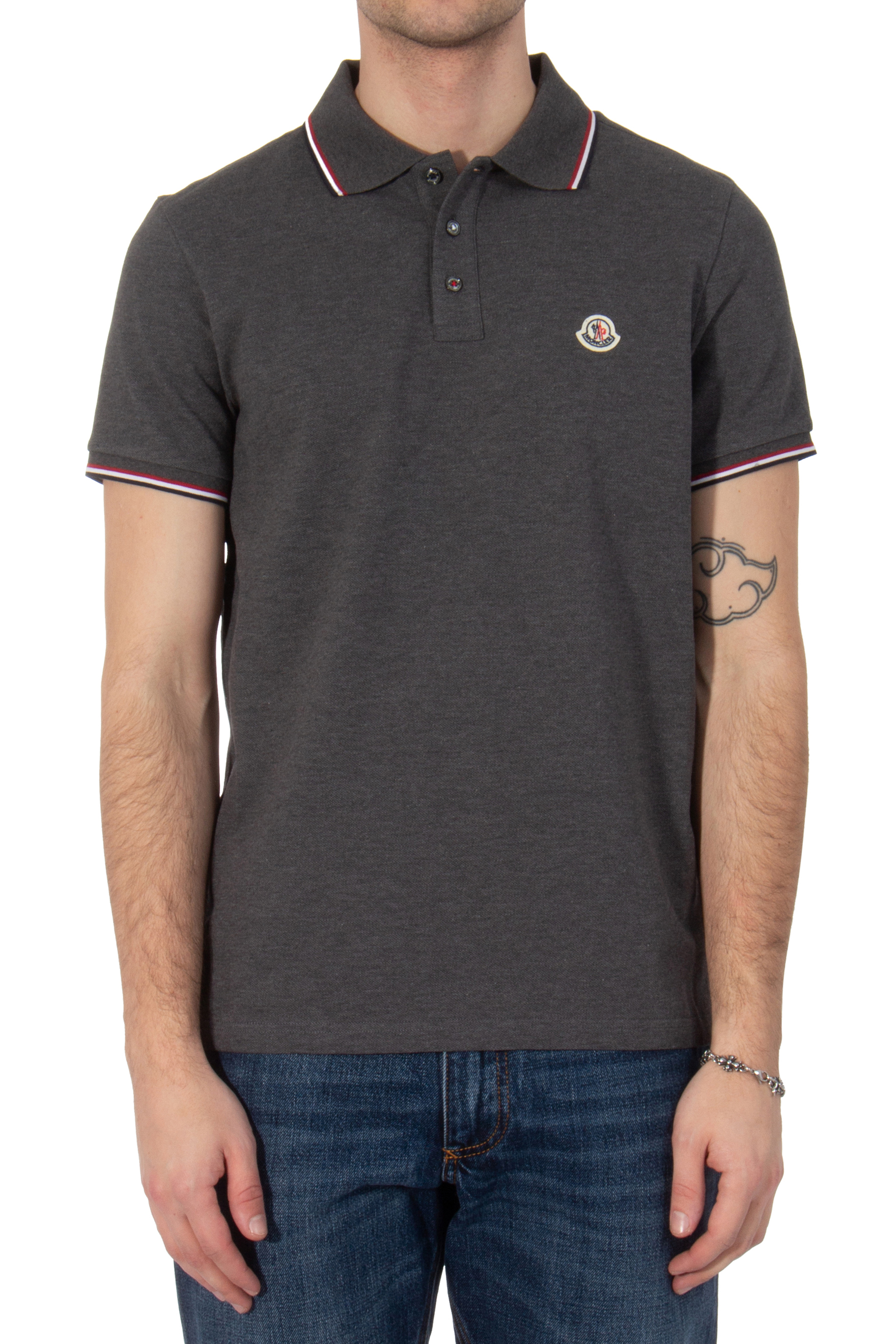 MONCLER Cotton Piqué Polo Shirt