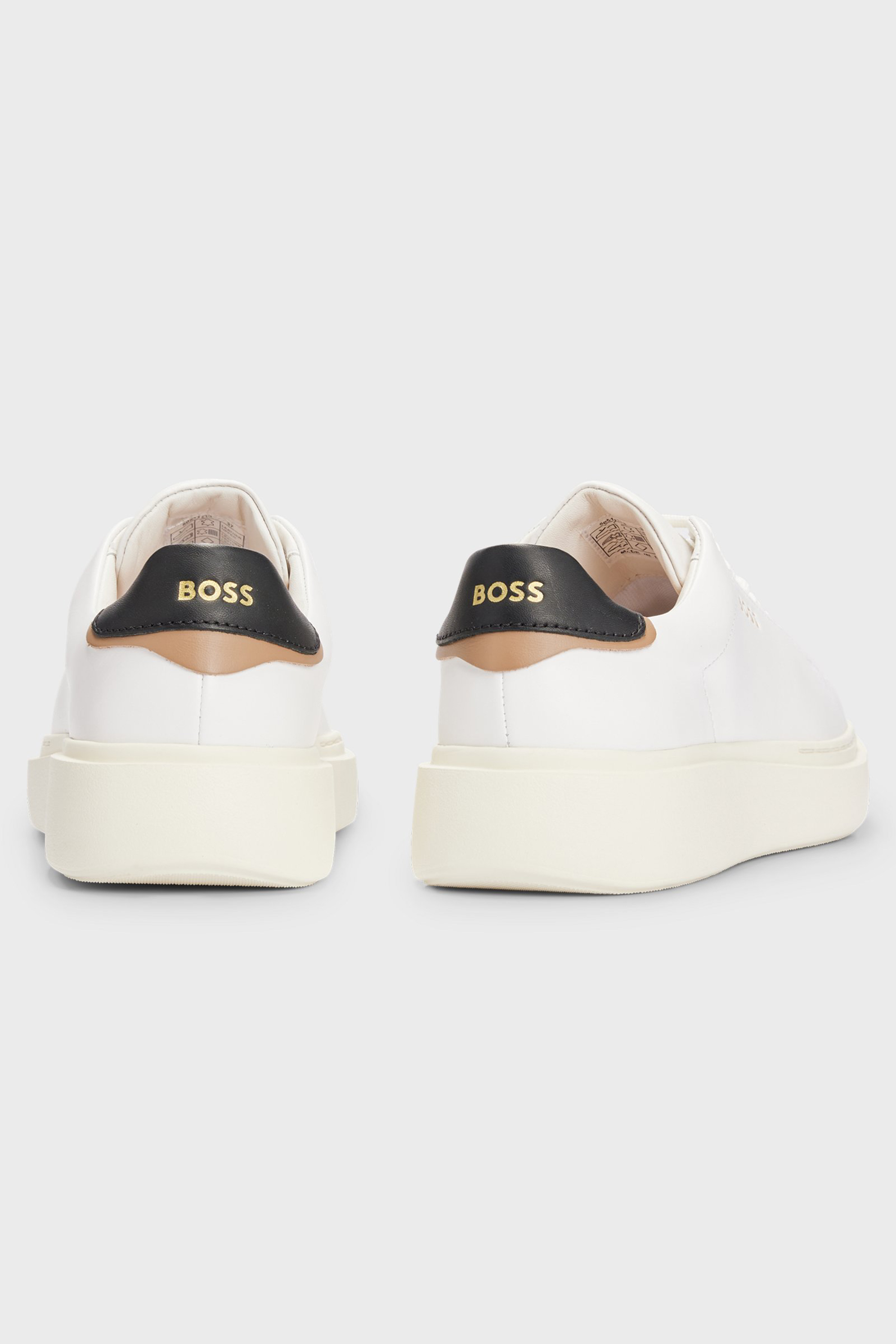 BOSS Leather Sneakers Amber Bekleidung, Schuhwerk, Schuh, Sneaker
