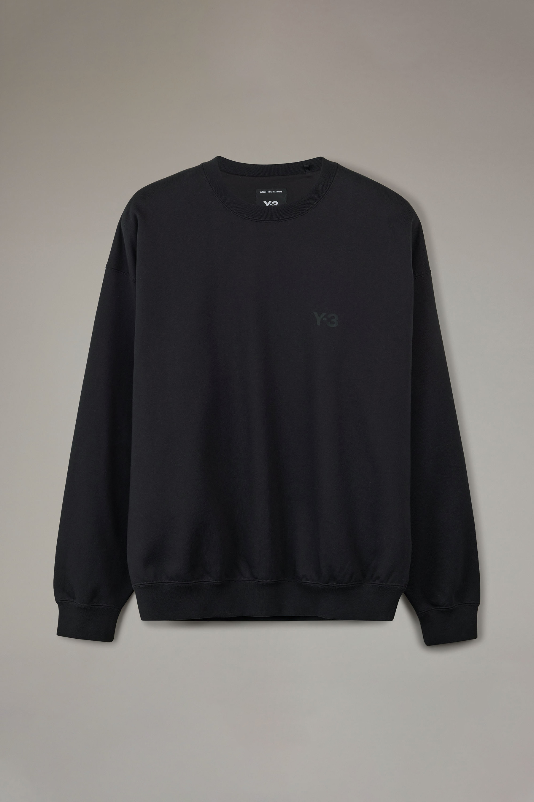 Y-3 Loose Fit Brushed Cotton Blend French Terry Sweatshirt Strickwaren, Pullover, Sweatshirt, Langarm, Kapuzenpulli