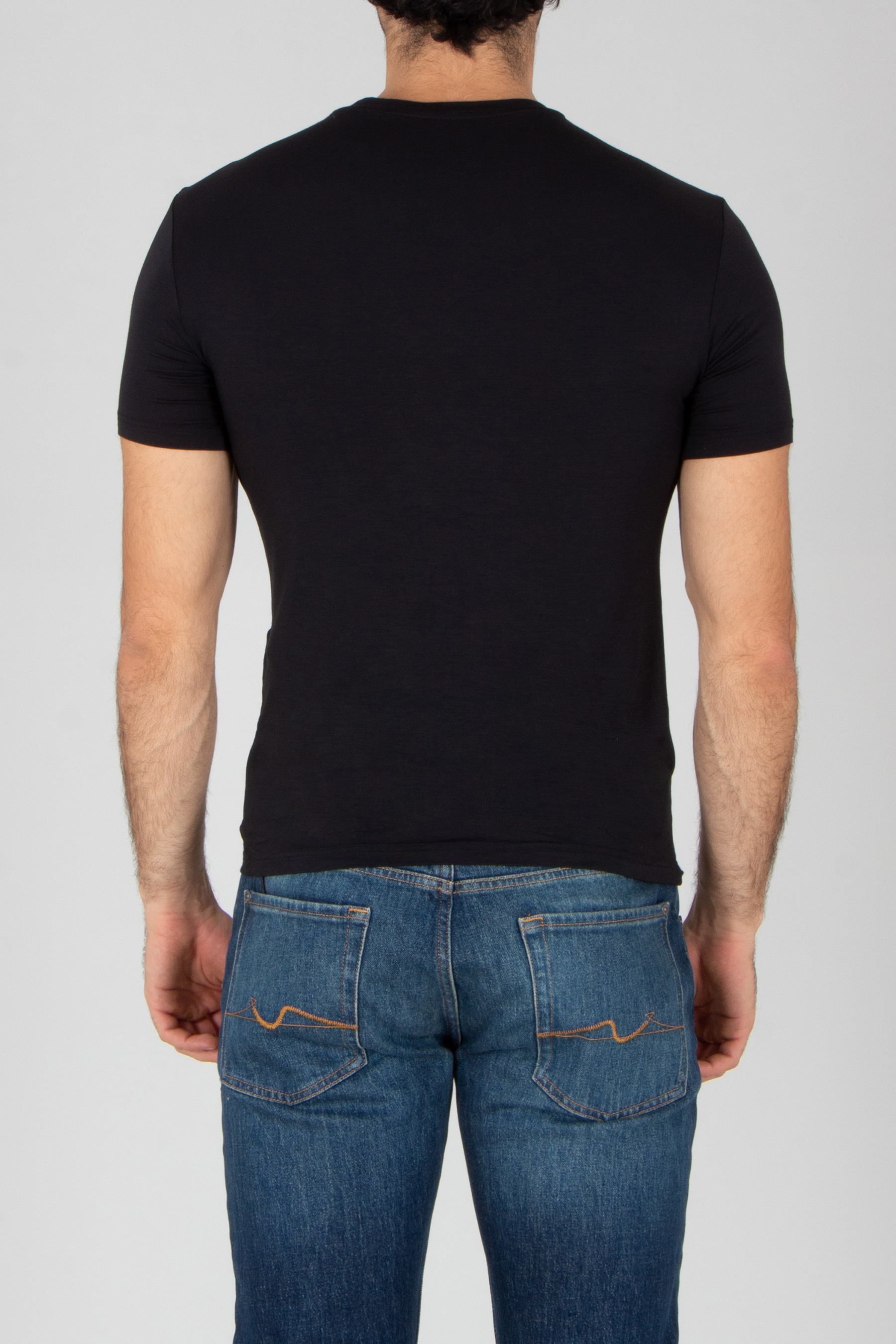 T-shirt, Hosen, Jeanshose, Mann, Person