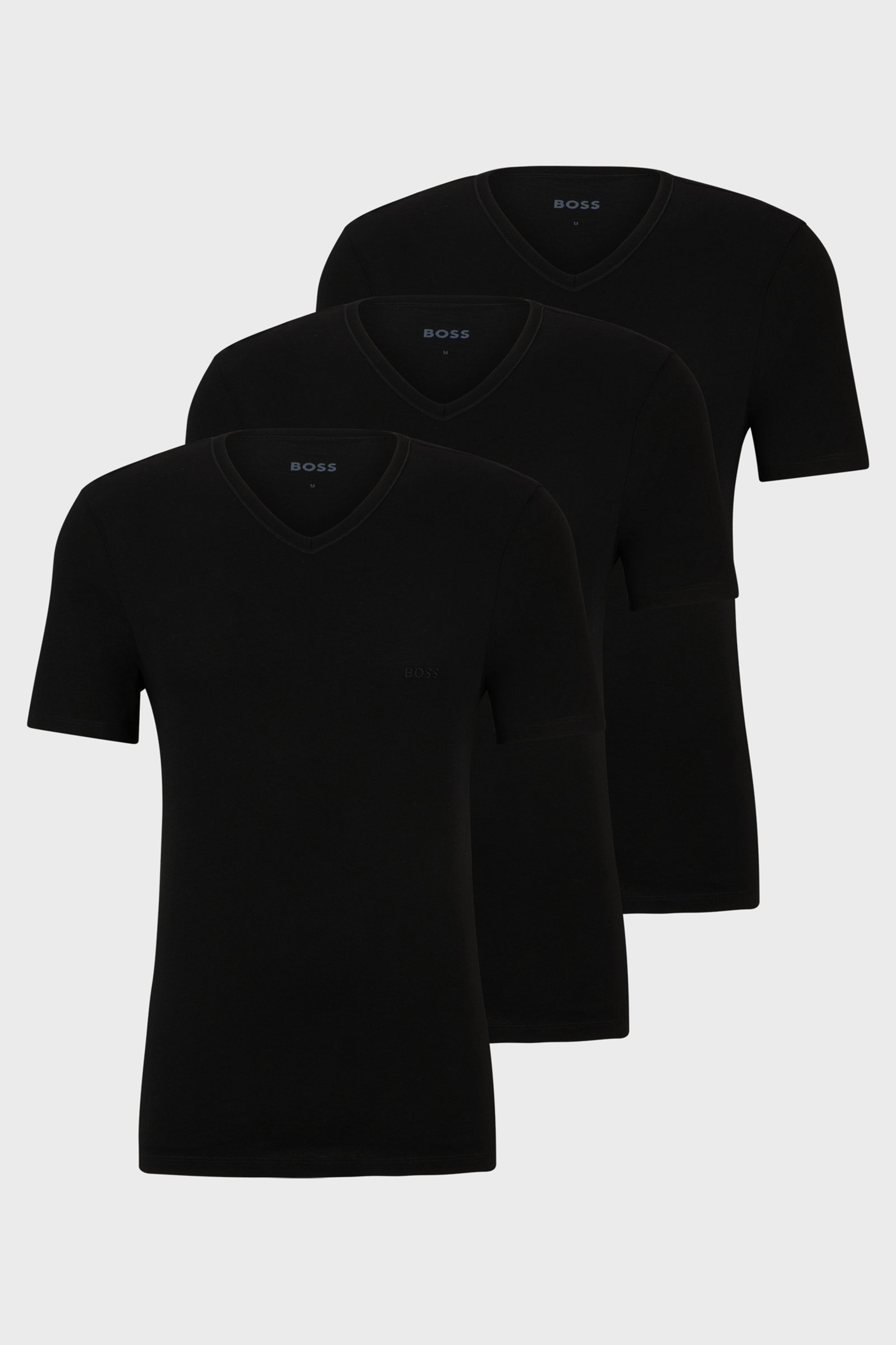 BOSS 3-Pack Regular Fit Cotton Jersey V-Neck T-Shirts Classic BOSS 3-Pack Regular Fit Cotton Jersey V-Neck T-Shirts Classic