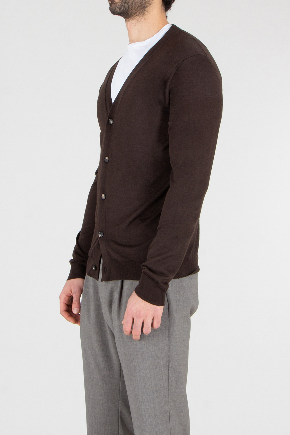 AIDA BARNI Regular Fit Wool Cardigan 