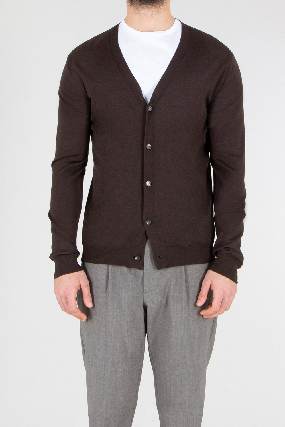 AIDA BARNI Regular Fit Wool Cardigan 