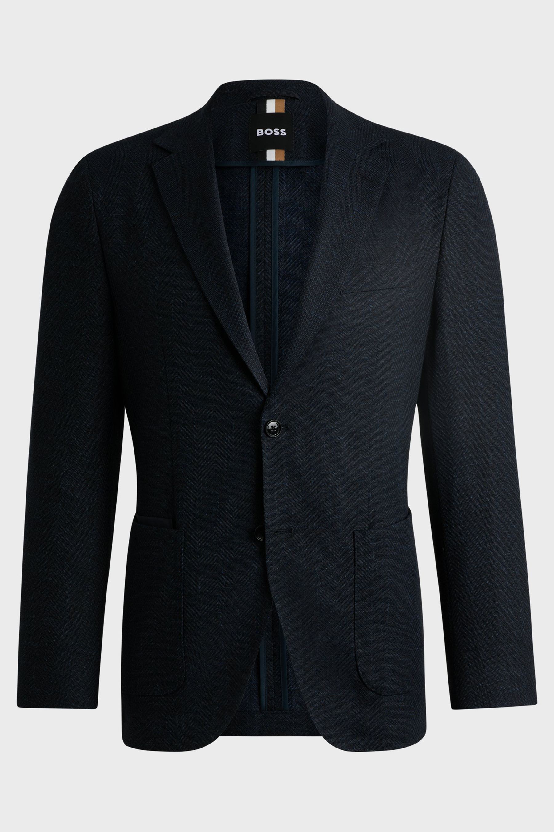 BOSS Herringbone Stretch-Cotton Blend Jacket C-Jaye BOSS Herringbone Stretch-Cotton Blend Jacket C-Jaye