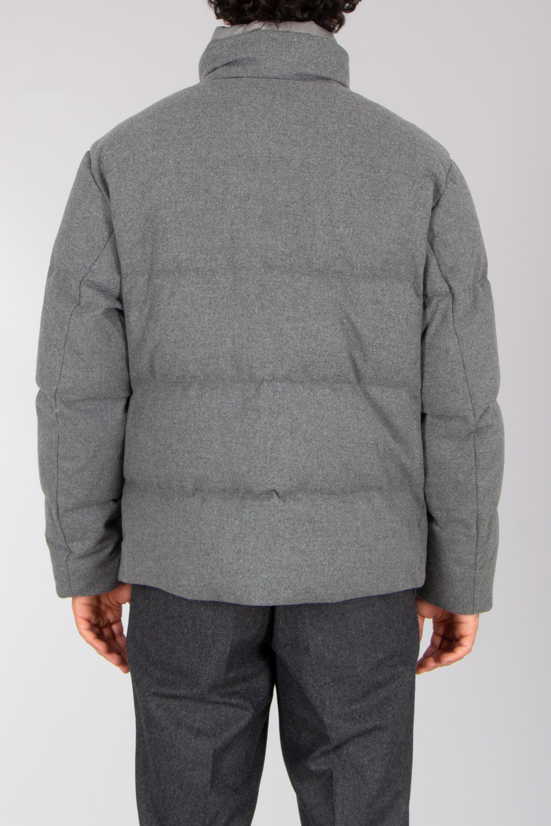 BOSS Regular Fit Performance Stretch Virgin Wool Blend Tech Flannel Down Jacket P-Drader Bekleidung, Mantel, Jacke, Fleece