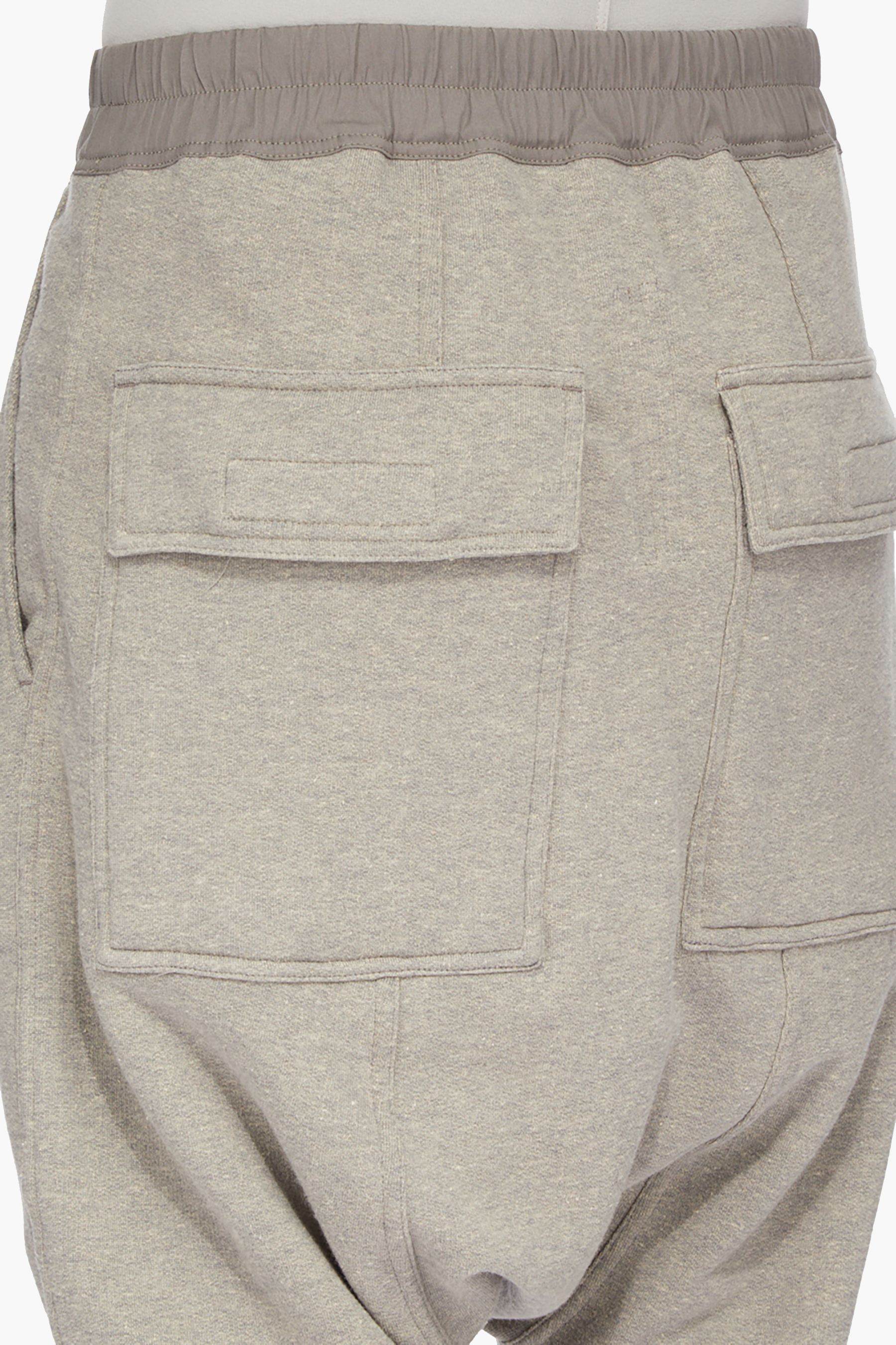 RICK OWENS DRKSHDW Relaxed Fit Organic Cotton Blend Felpa Jersey Prisoner Drawstring Sweatpants Hosen, Kurze Hosen, Jacke, Leinen, Khaki