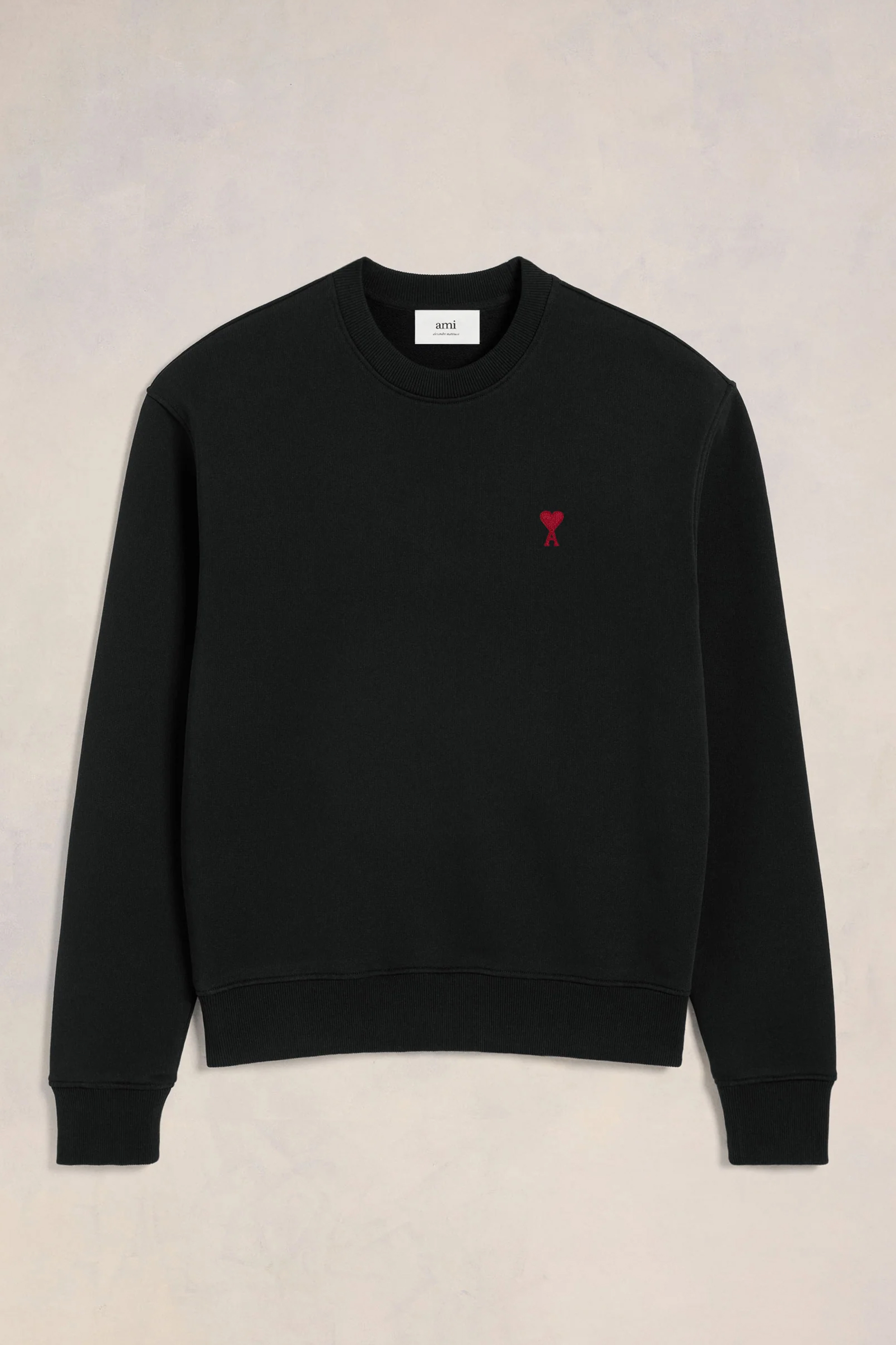 AMI PARIS Classic Fit Ami De Coeur Organic Cotton Fleece Sweatshirt AMI PARIS Classic Fit Ami De Coeur Organic Cotton Fleece Sweatshirt
