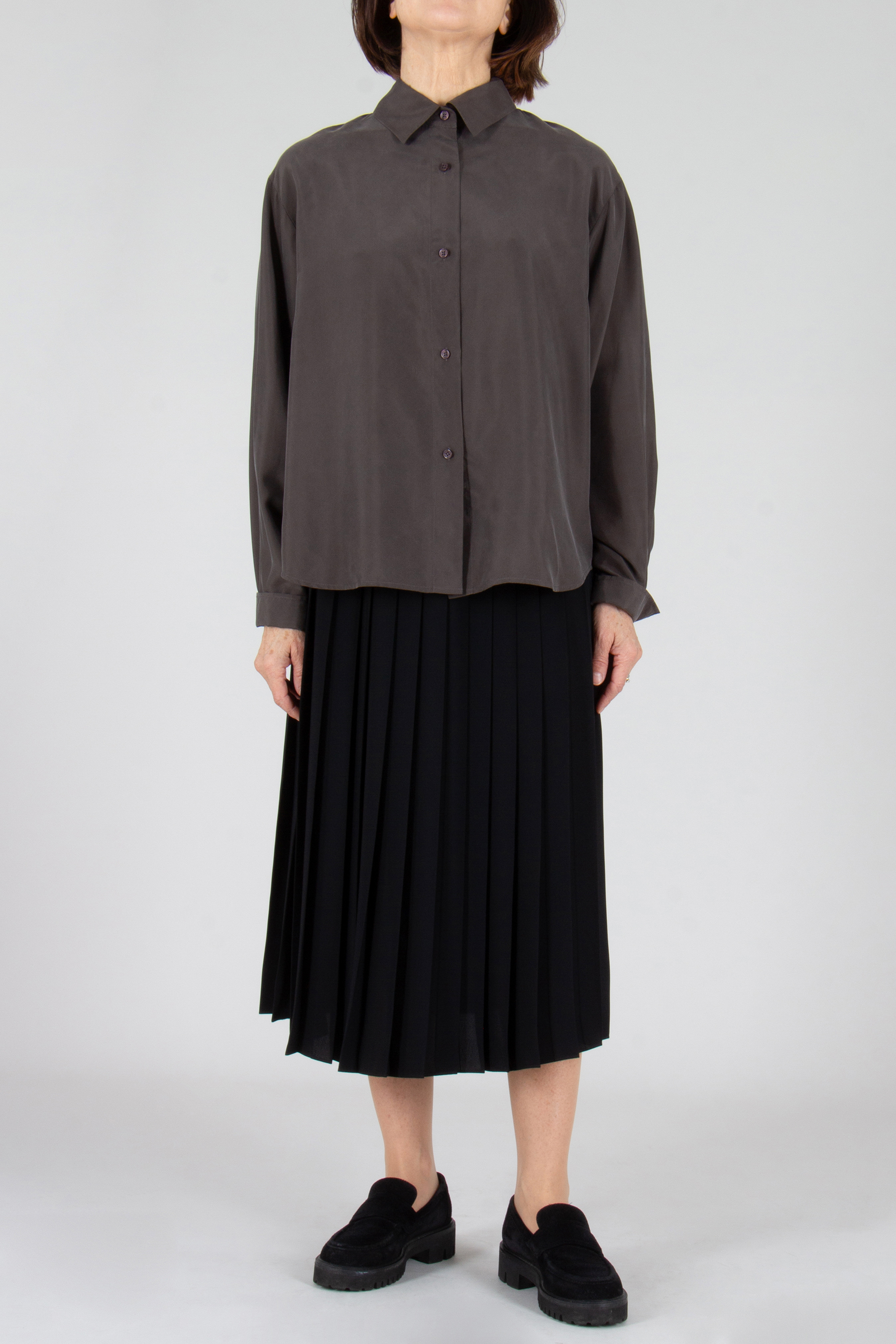 Bluse, Rock, Langarm, Hemd, Person