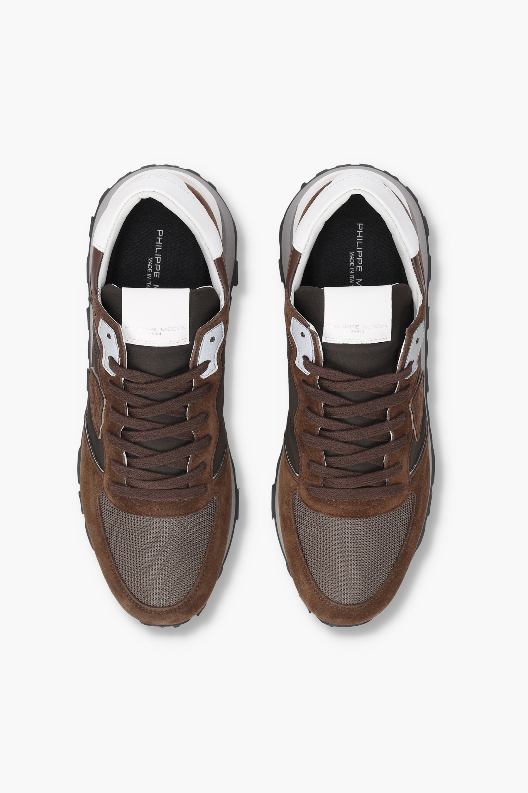 PHILIPPE MODEL Technical Fabric, Mesh & Suede Sneakers Tropez Haute Low Bekleidung, Schuhwerk, Schuh, Sneaker, Sandale