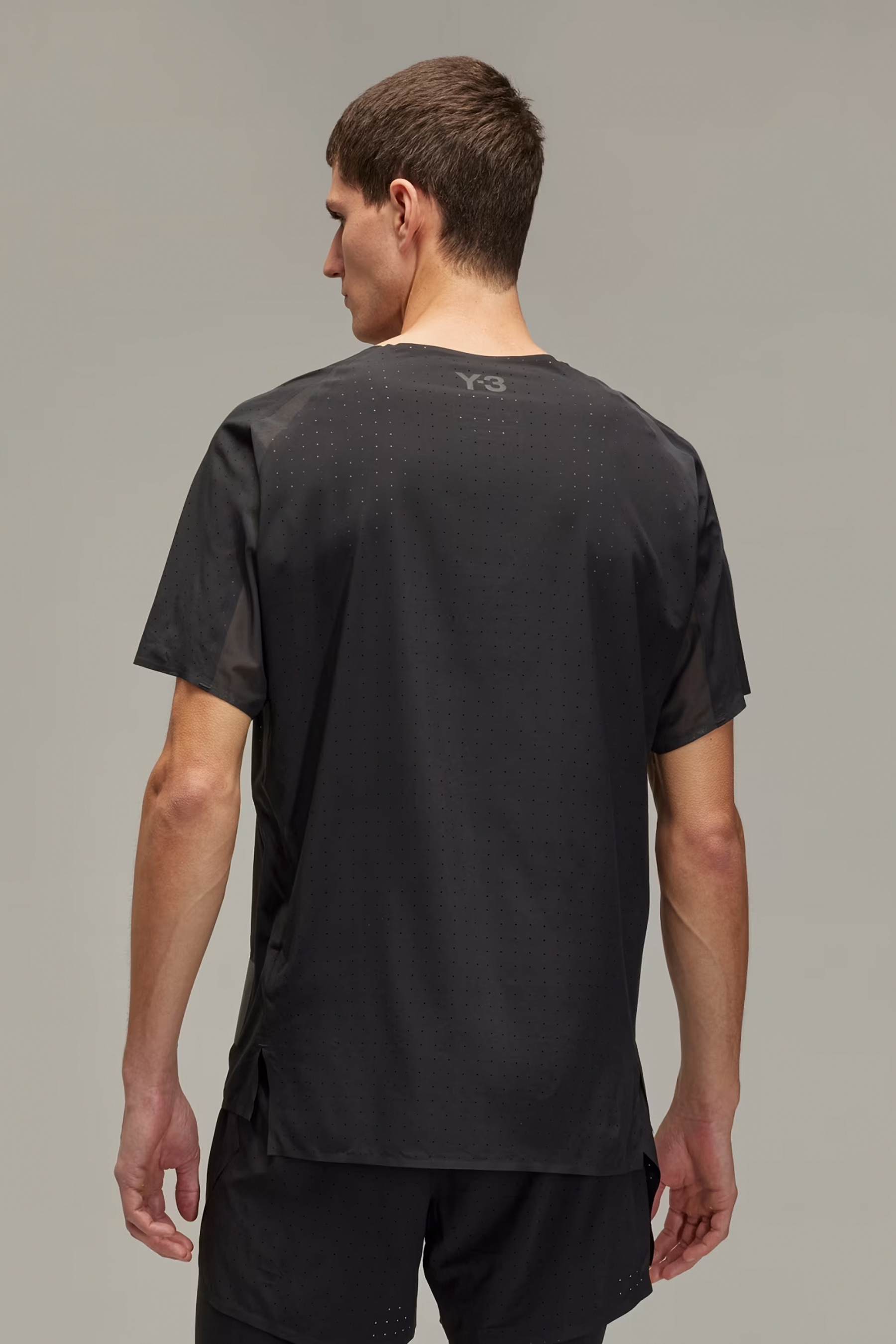 Y-3 Regular Fit Recycled Polyester Stretch Performance Running T-Shirt Y-3 Regular Fit Recycled Polyester Stretch Performance Running T-Shirt
