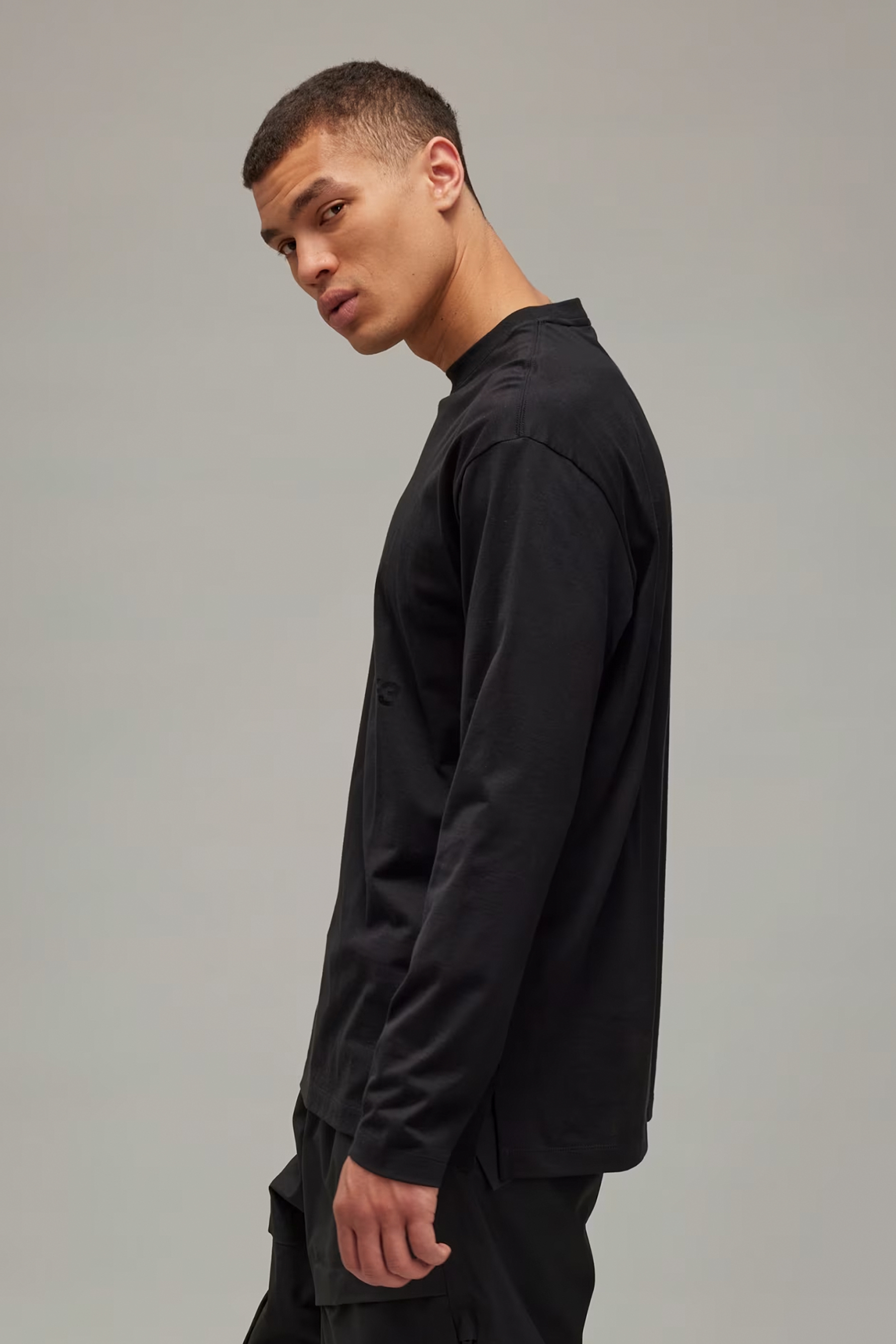 Y-3 Regular Cotton Jersey Long Sleeve T-Shirt Y-3 Regular Cotton Jersey Long Sleeve T-Shirt